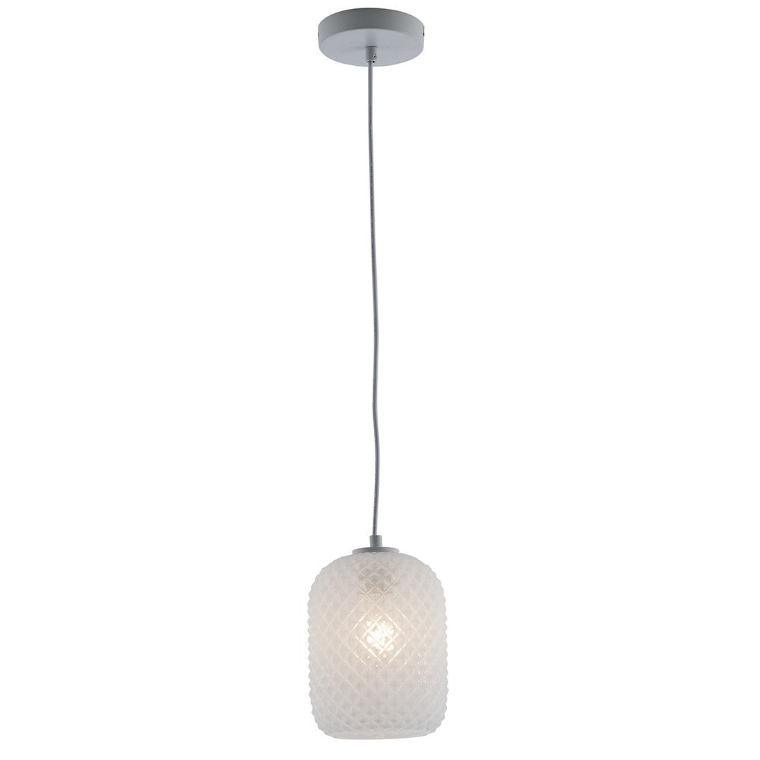 SOSPENSIONE ASHFORD OVALE BIANCA 1XE27 15X150CM - Luce Ambiente e Design