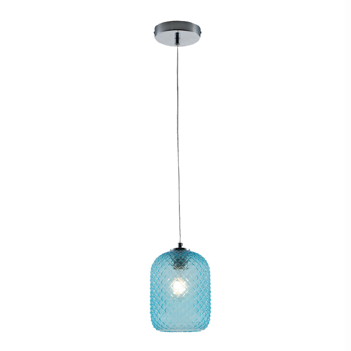 SOSPENSIONE ASHFORD OVALE TURCHESE 1XE27 15X150CM - Luce Ambiente e Design