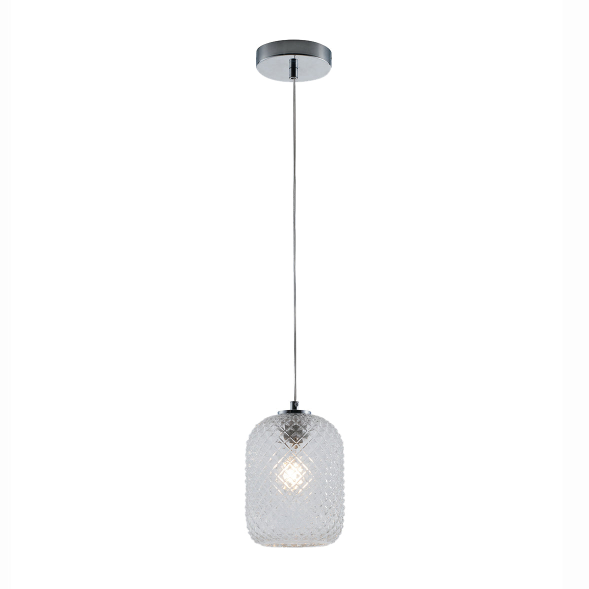 SOSPENSIONE ASHFORD OVALE TRASPARENTE 1XE27 15X150CM - Luce Ambiente e Design