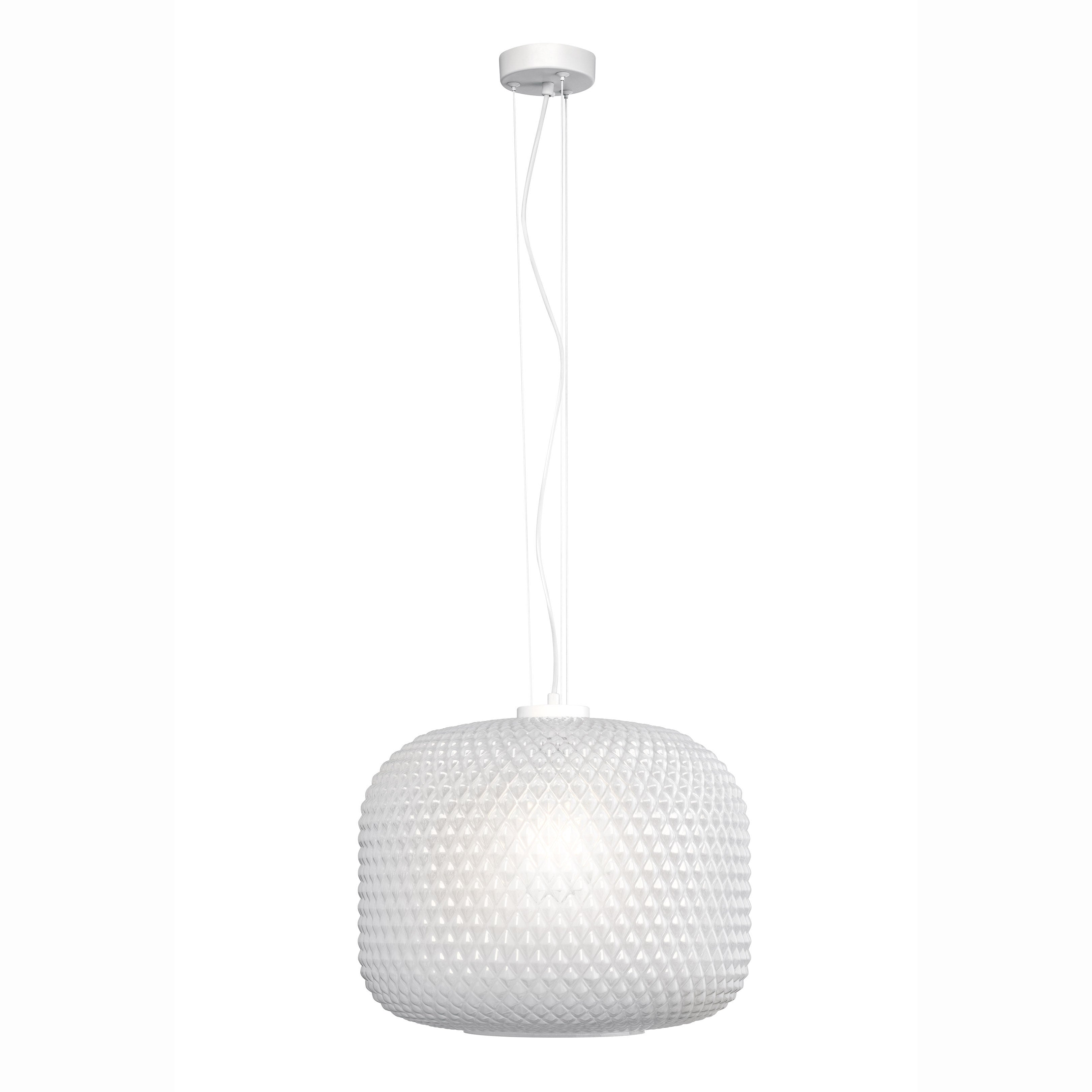 SOSPENSIONE ASHFORD SFERICA BIANCA 1XE27 40X150CM - Luce Ambiente e Design