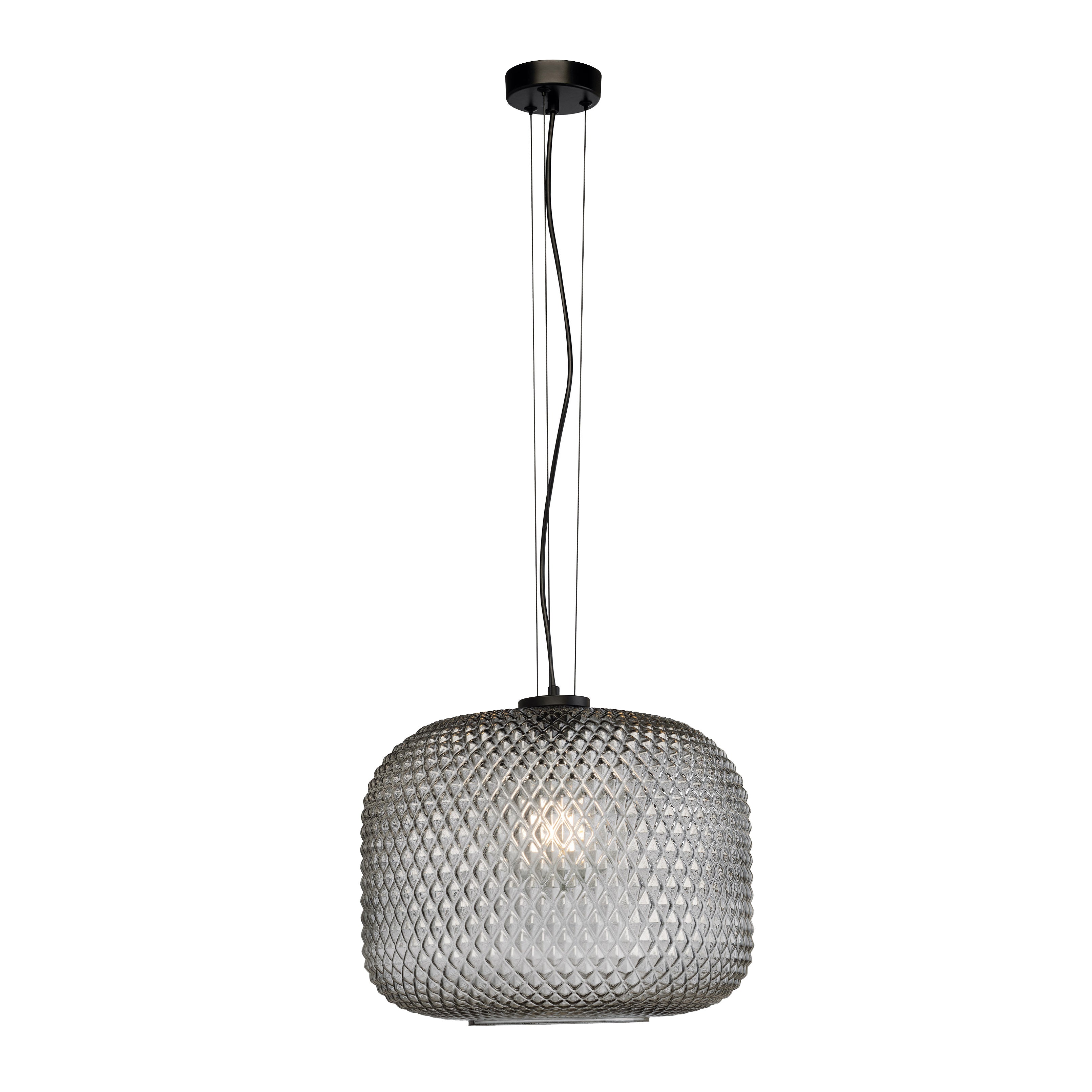 SOSPENSIONE ASHFORD SFERICA FUME' 1XE27 40X150CM - Luce Ambiente e Design