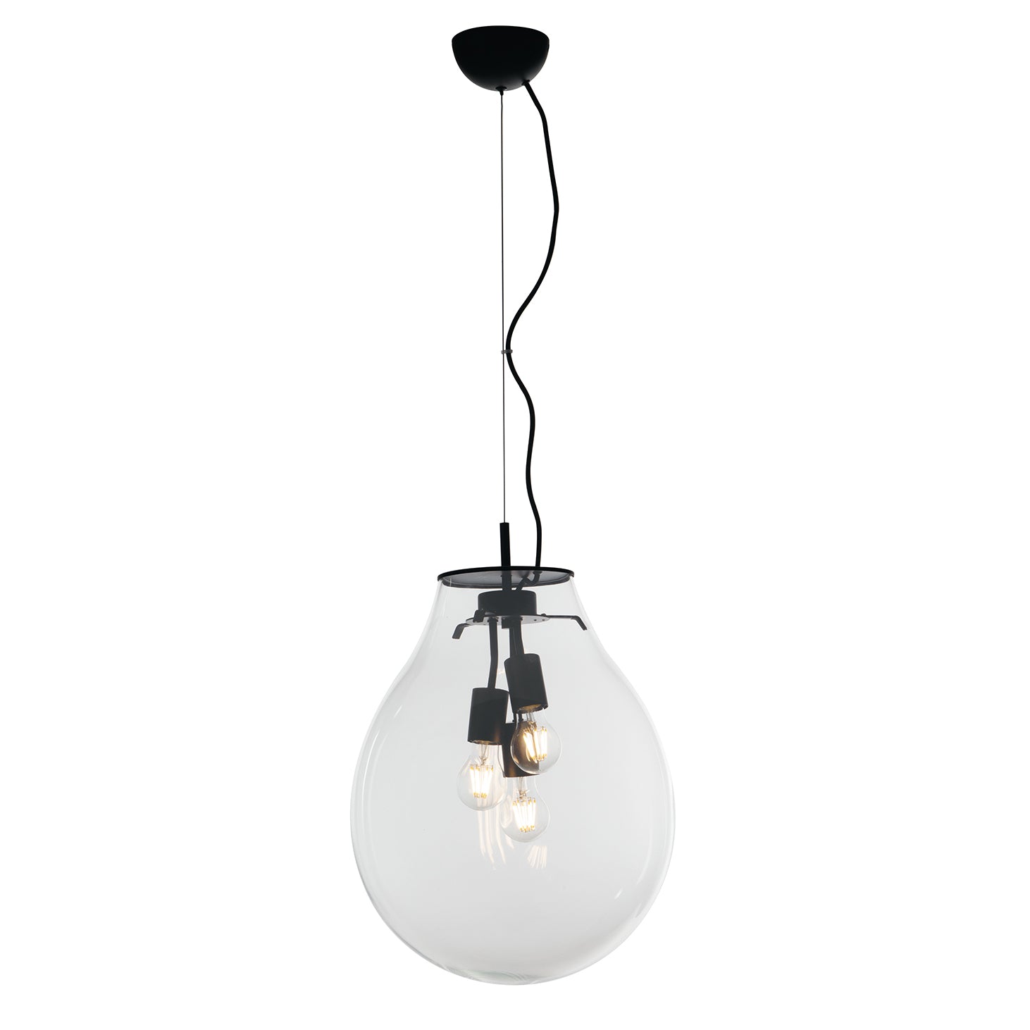 SOSPENSIONE AZUMA TRASPARENTE 3XE27 38X174CM - Luce Ambiente e Design