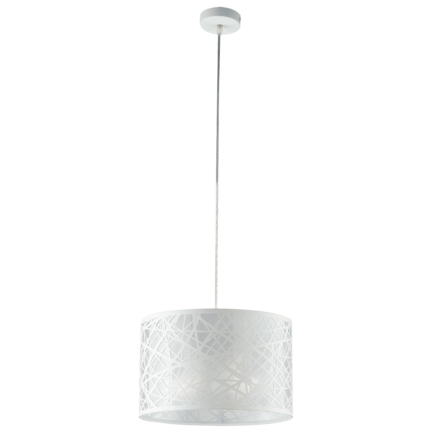 SOSPENSIONE BATIK BIANCA 1XE27 35X35X100CM - Luce Ambiente e Design