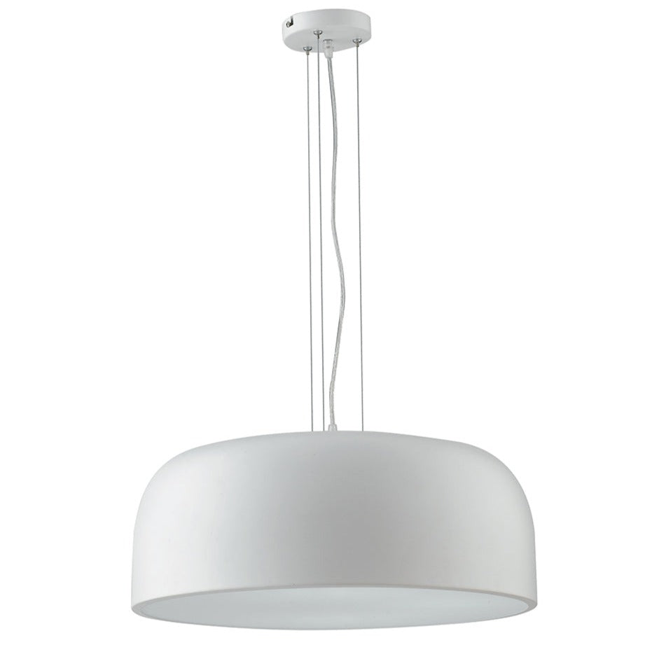 SOSPENSIONE BISTROT BIANCA 4XE27 52X52X22CM - Luce Ambiente e Design