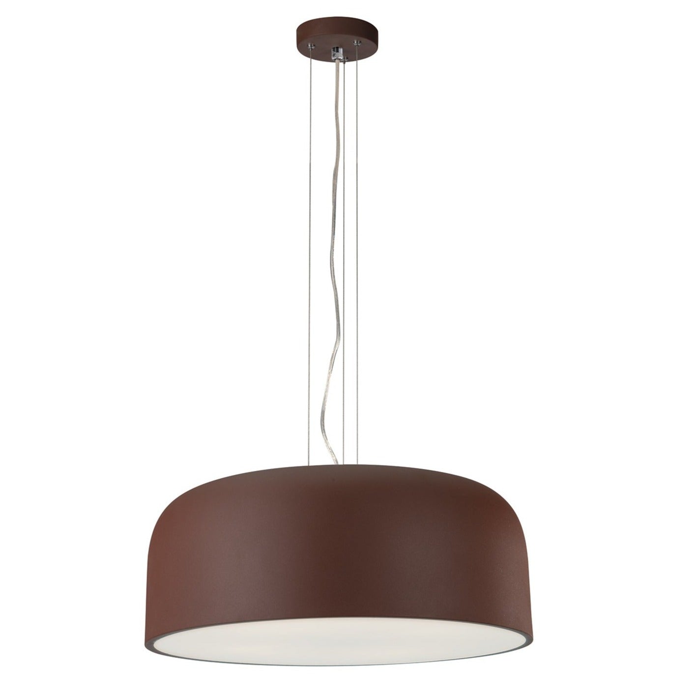 SOSPENSIONE BISTROT CORTEN 4XE27 52X52X22CM - Luce Ambiente e Design