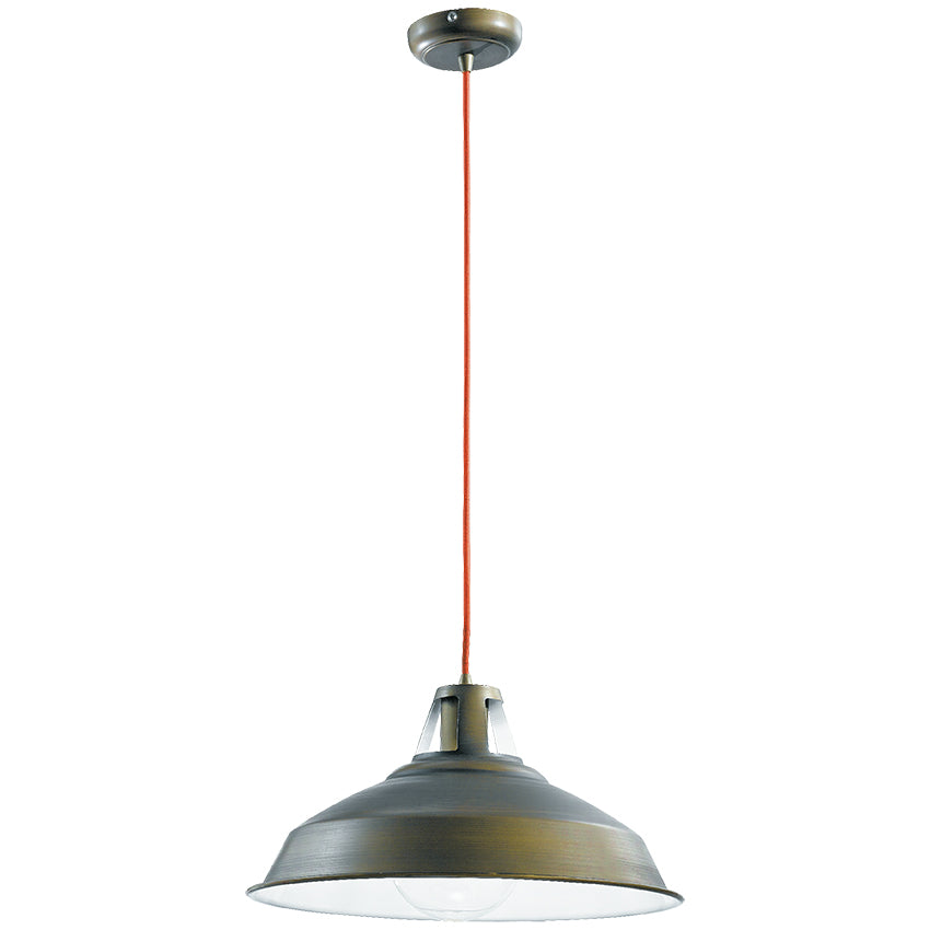 SOSPENSIONE BOGOTA VERDE RAME/NERO 1XE27 39X120CM - Luce Ambiente e Design