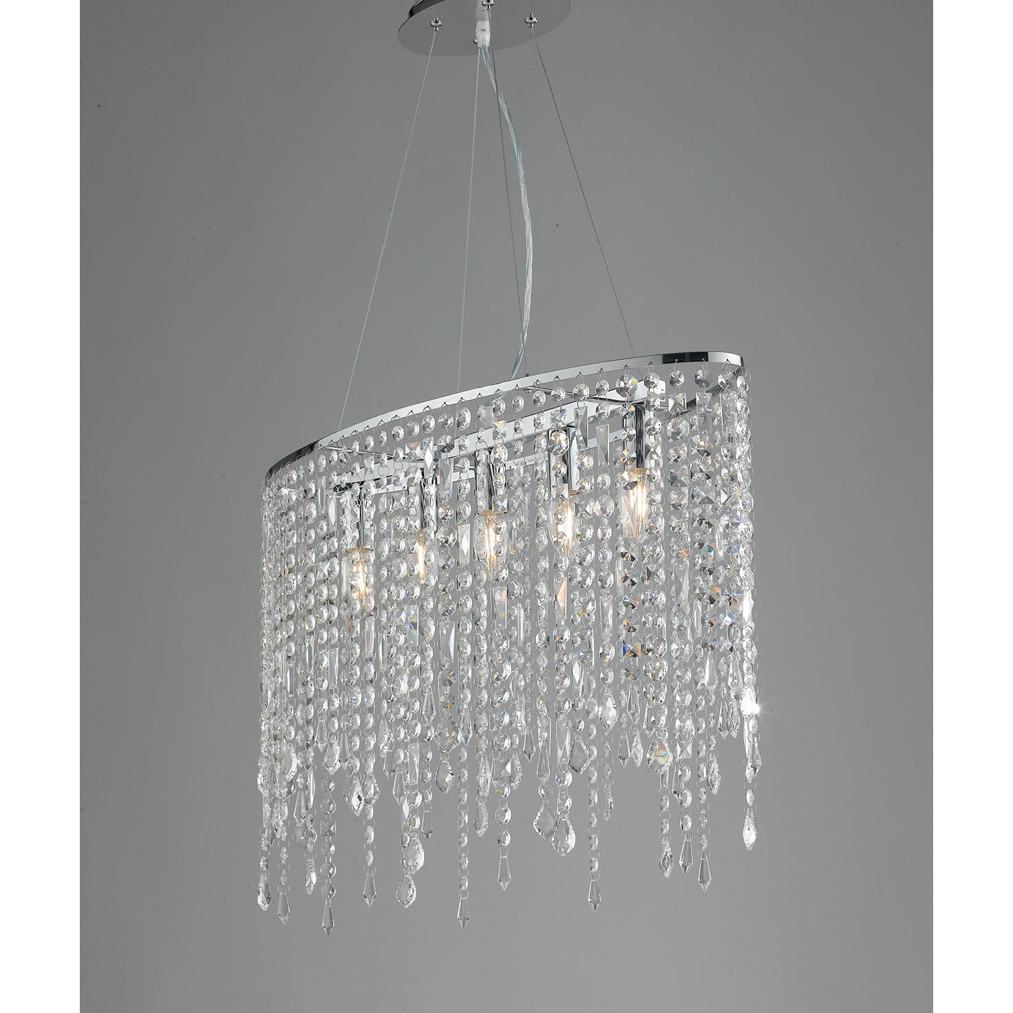 SOSPENSIONE BREEZE CROMO K9 5XE14 66,5X23,5X140CM - Luce Ambiente e Design