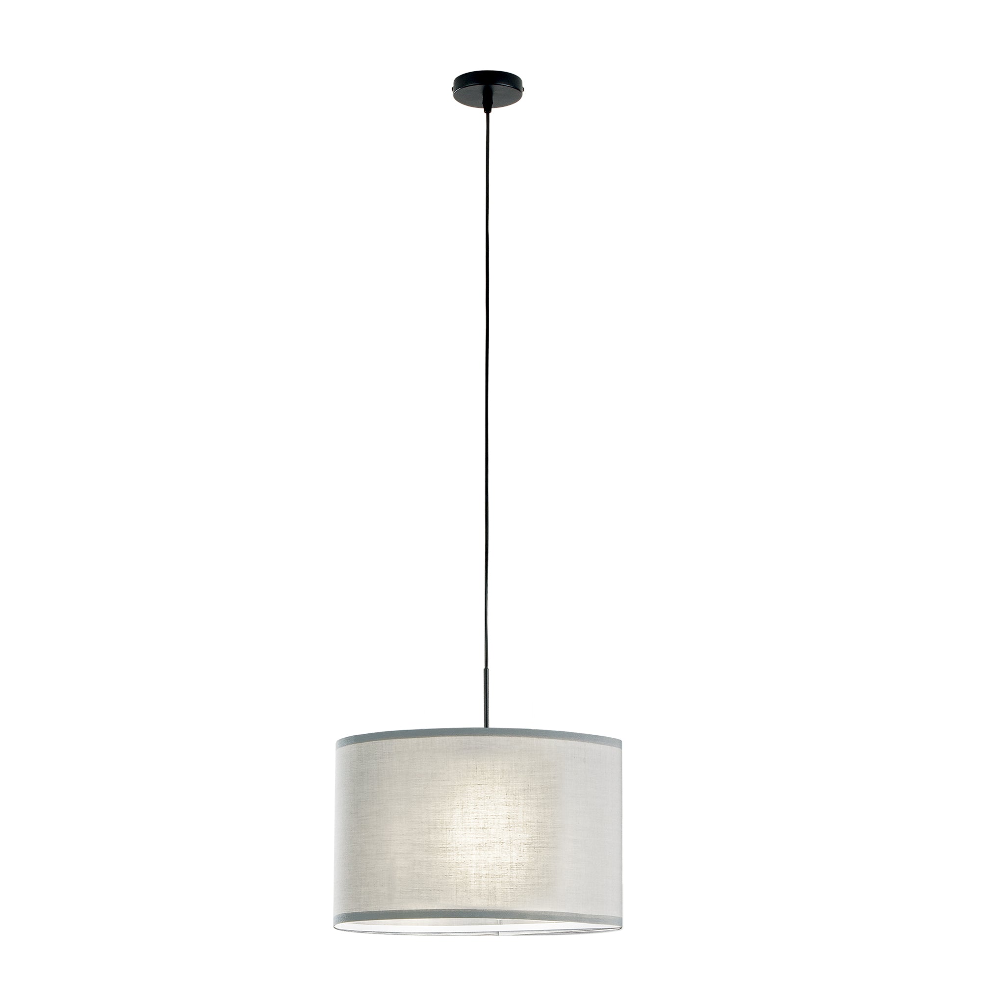 SOSPENSIONE CAPITAL GRIGIA 1XE27 38X38X150CM - Luce Ambiente e Design