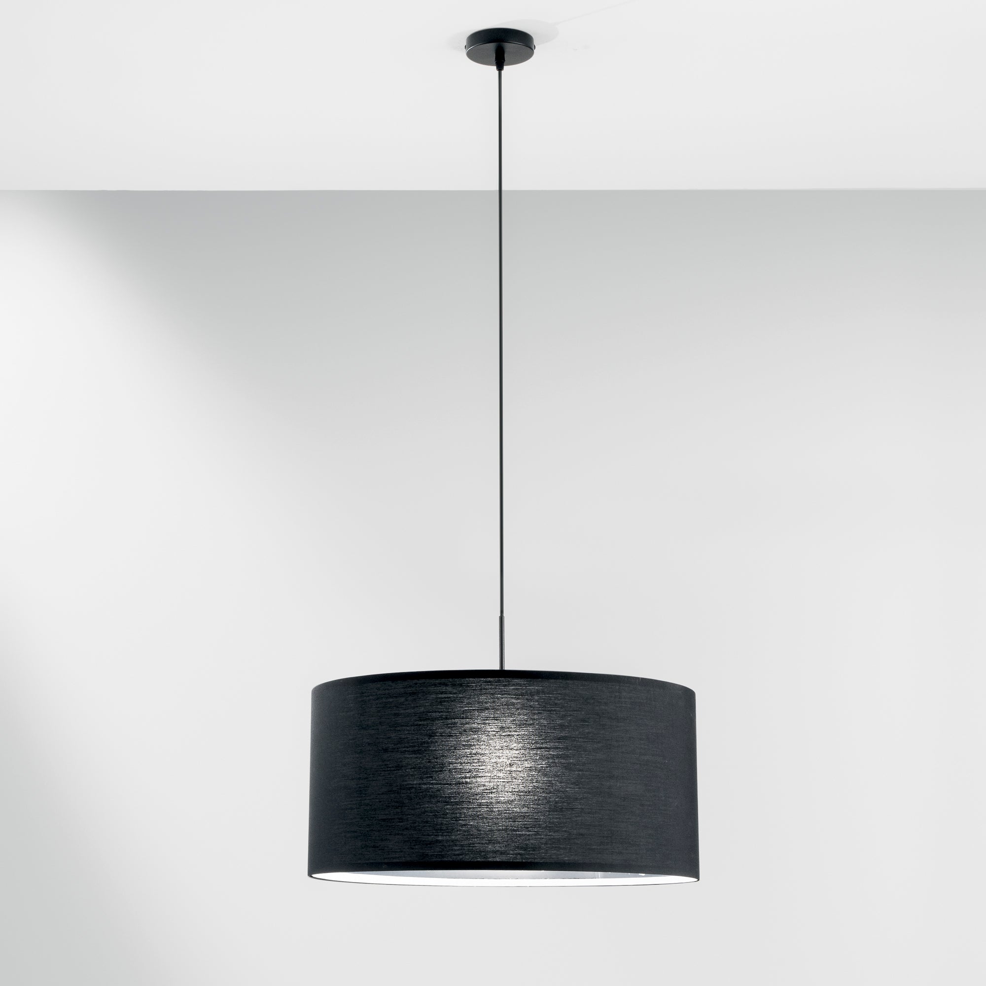 SOSPENSIONE CAPITAL NERA 1XE27 53X53X150CM - Luce Ambiente e Design