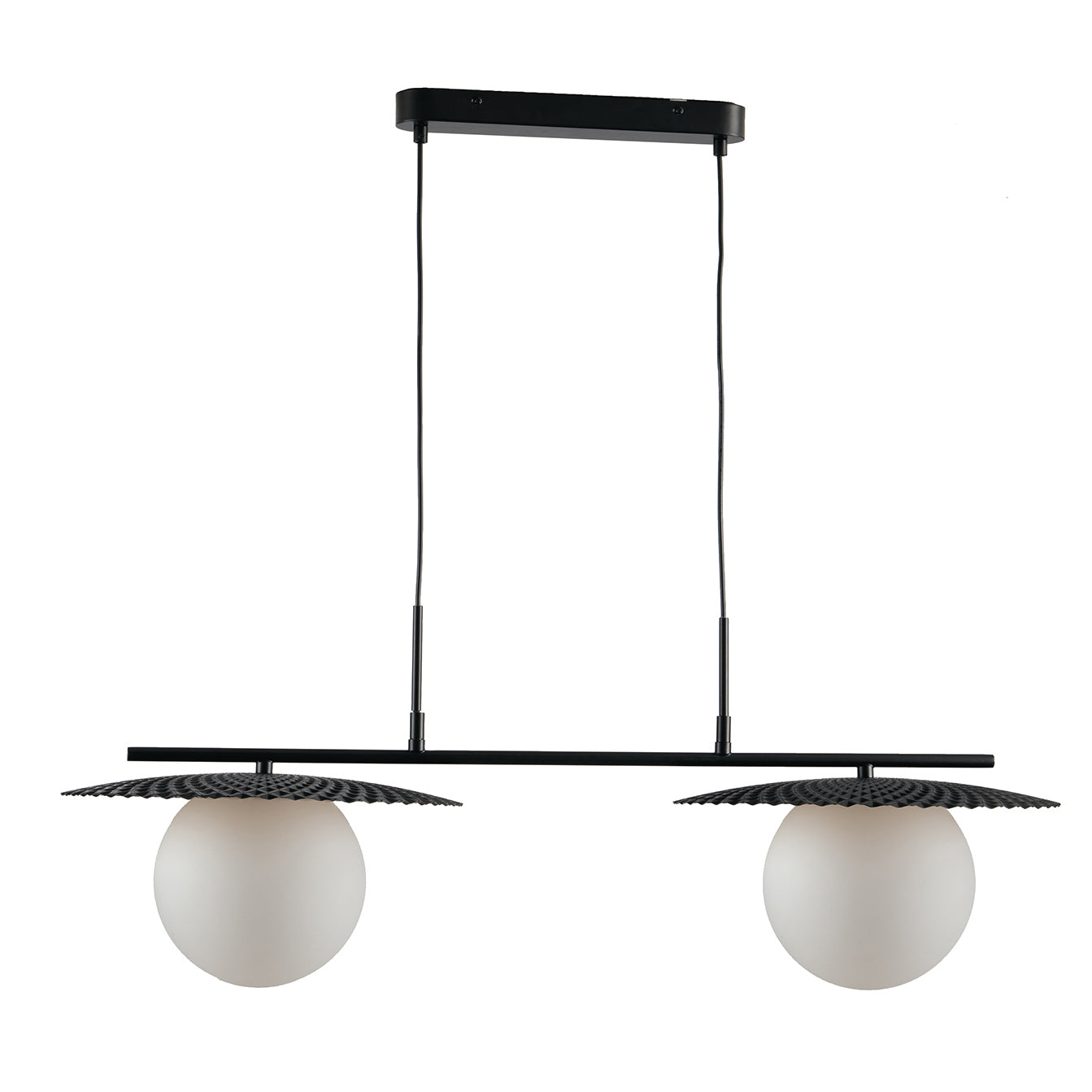 SOSPENSIONE CHAPLIN NERA 2XE27 97X146,2CM - Luce Ambiente e Design