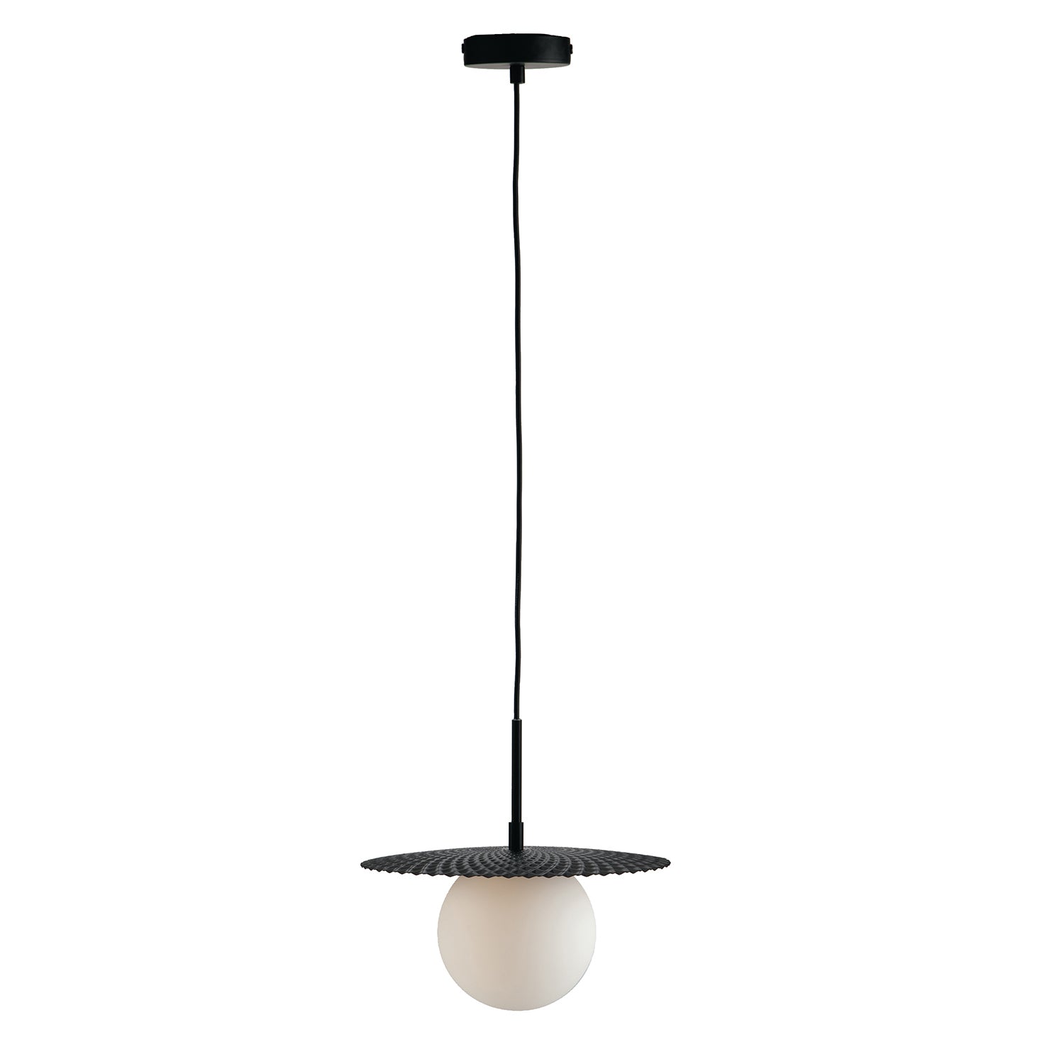SOSPENSIONE CHAPLIN NERA 1XGU9 30X30X159,8CM - Luce Ambiente e Design