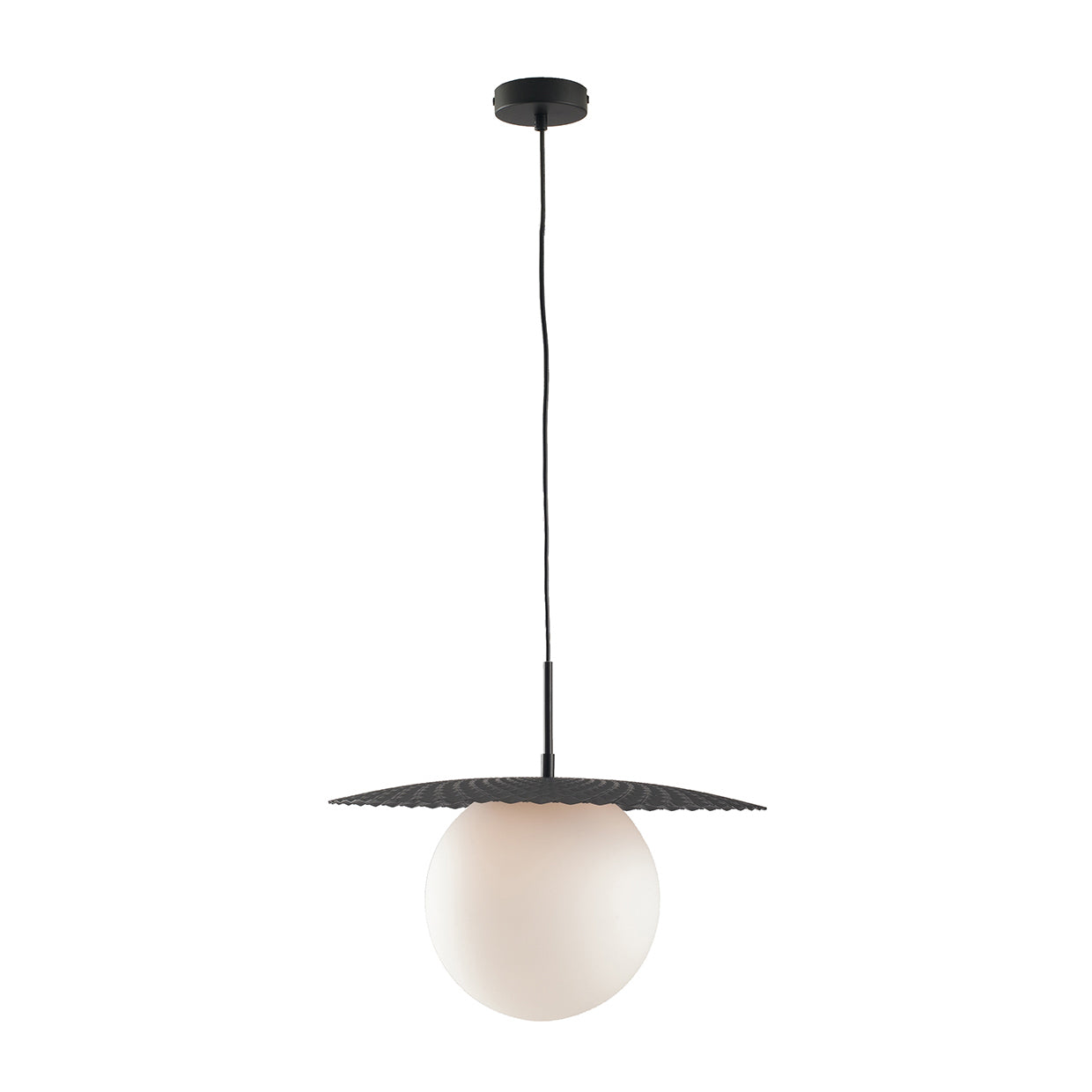 SOSPENSIONE CHAPLIN NERA 1XE27 45X45X159,8CM - Luce Ambiente e Design