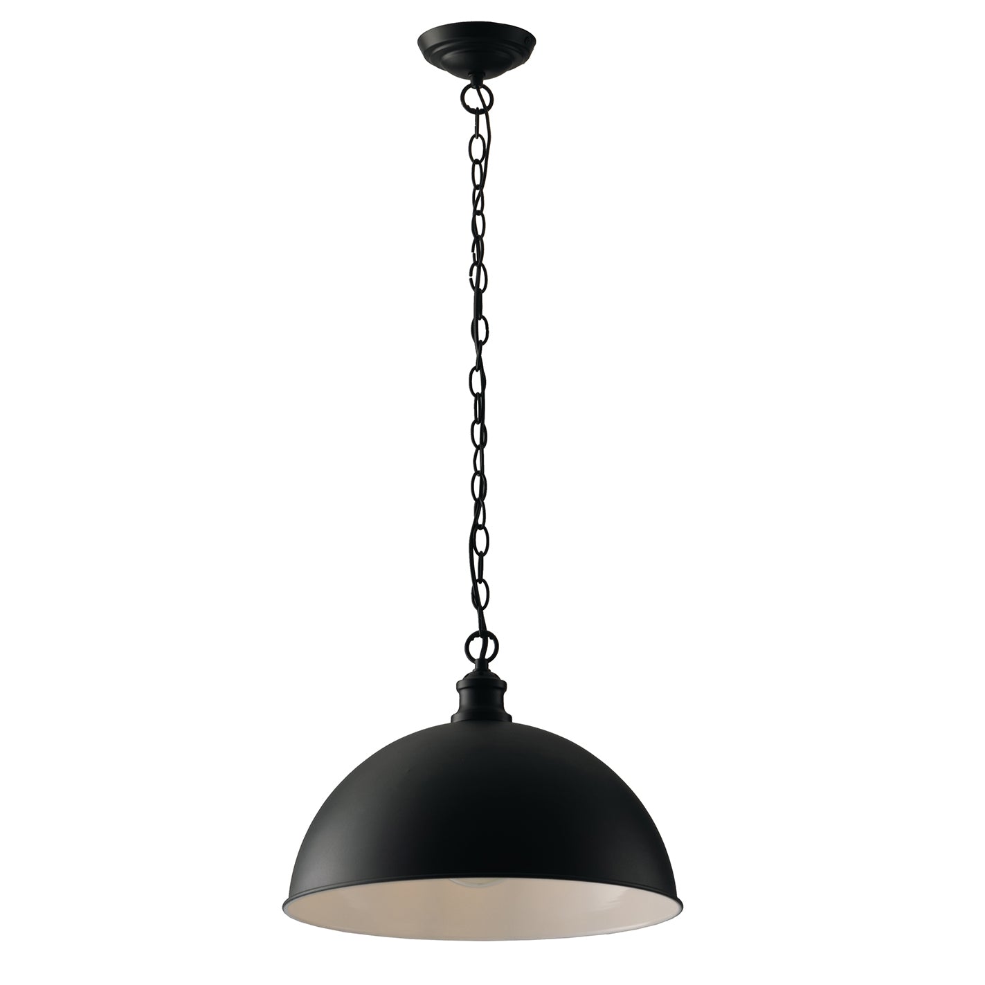 SOSPENSIONE CHARLESTON NERA 1XE27 38X120CM - Luce Ambiente e Design