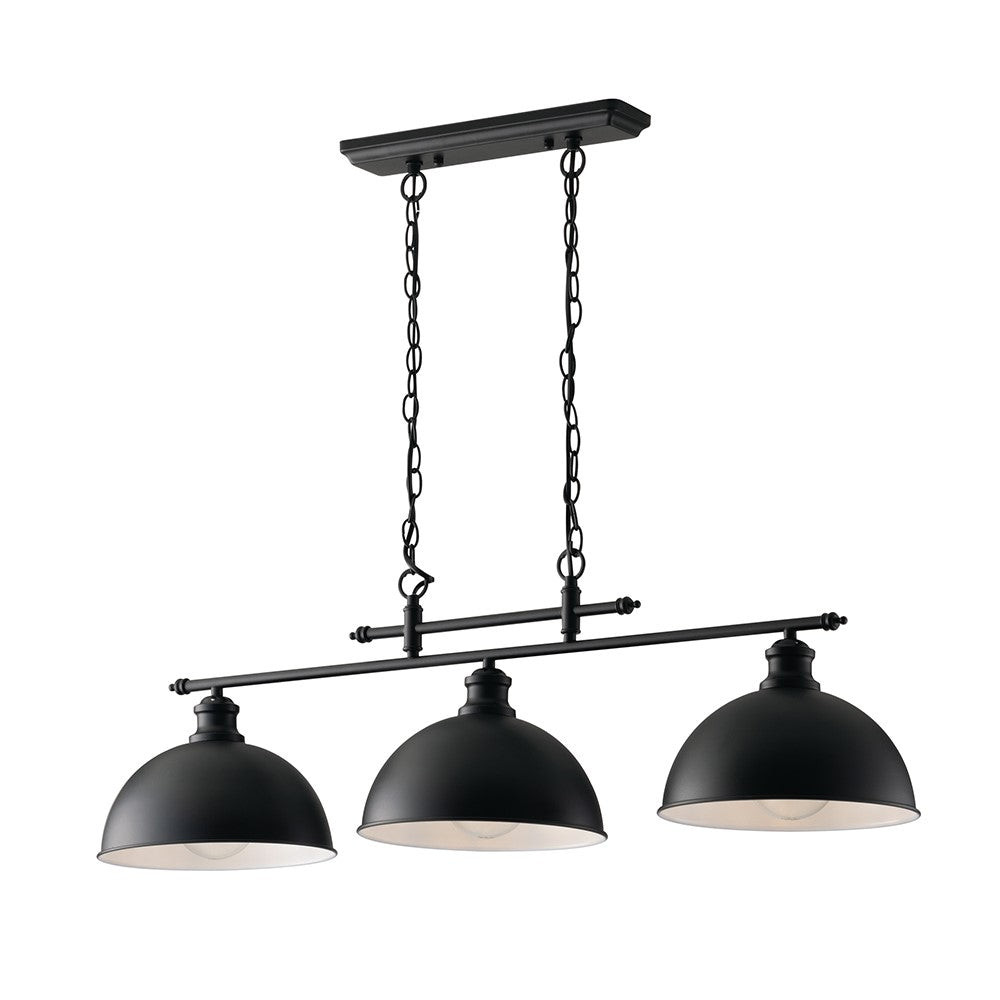 SOSPENSIONE CHARLESTON NERA 3XE27 99X26X120CM - Luce Ambiente e Design