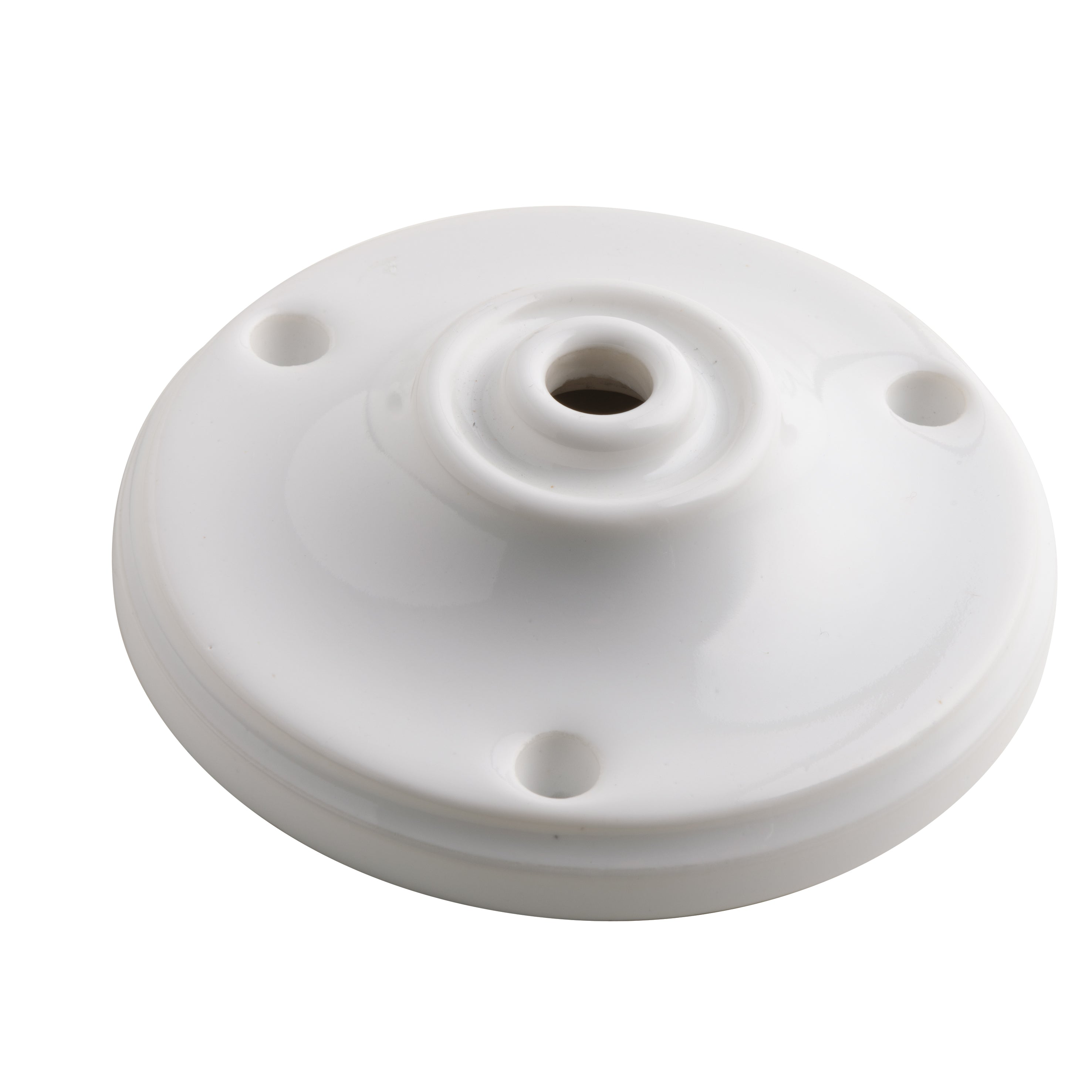 ROSONE IN PORCELLANA BIANCA 10,5X3CM - Intec