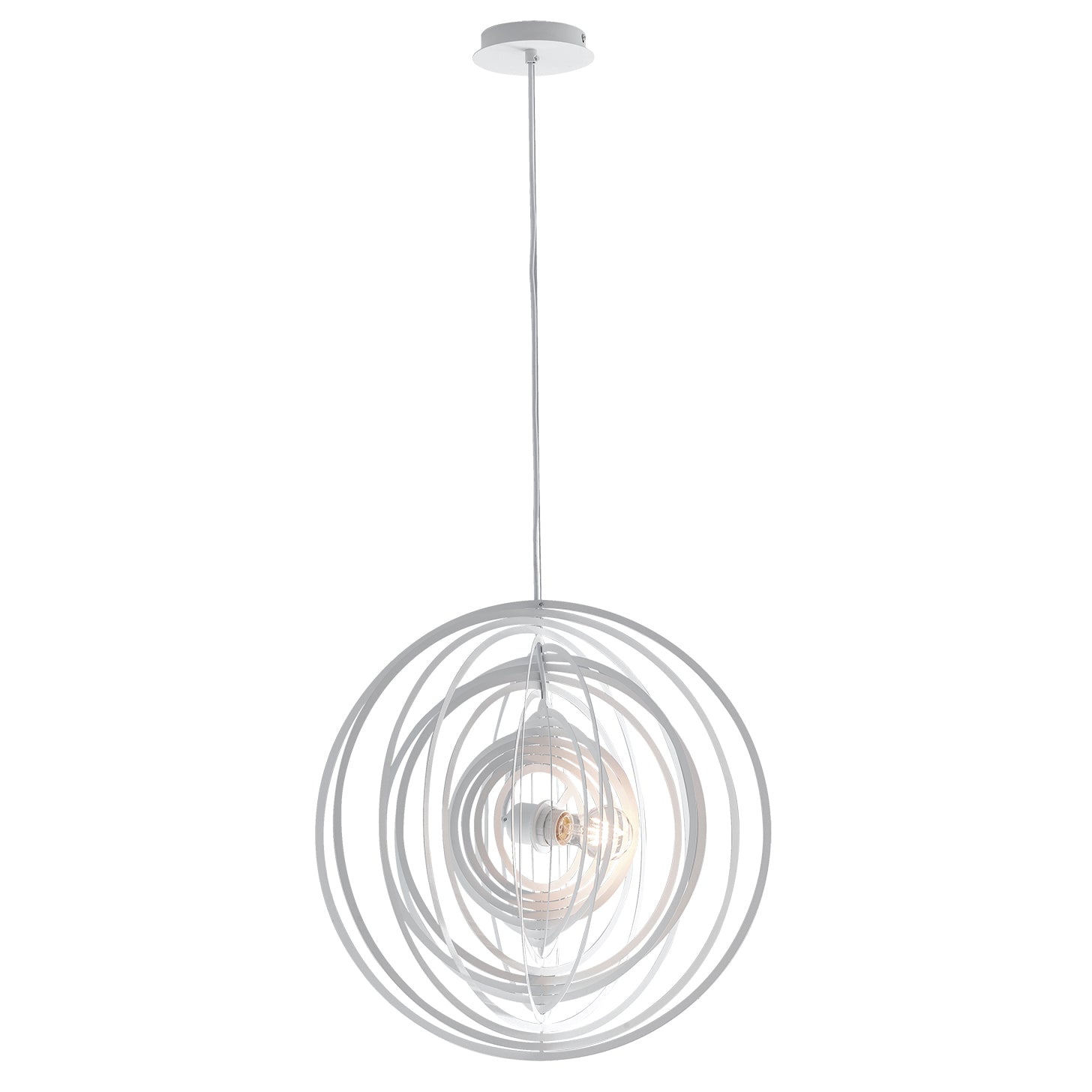 SOSPENSIONE CLUB BIANCA 1XE27 50X50X120CM - Luce Ambiente e Design
