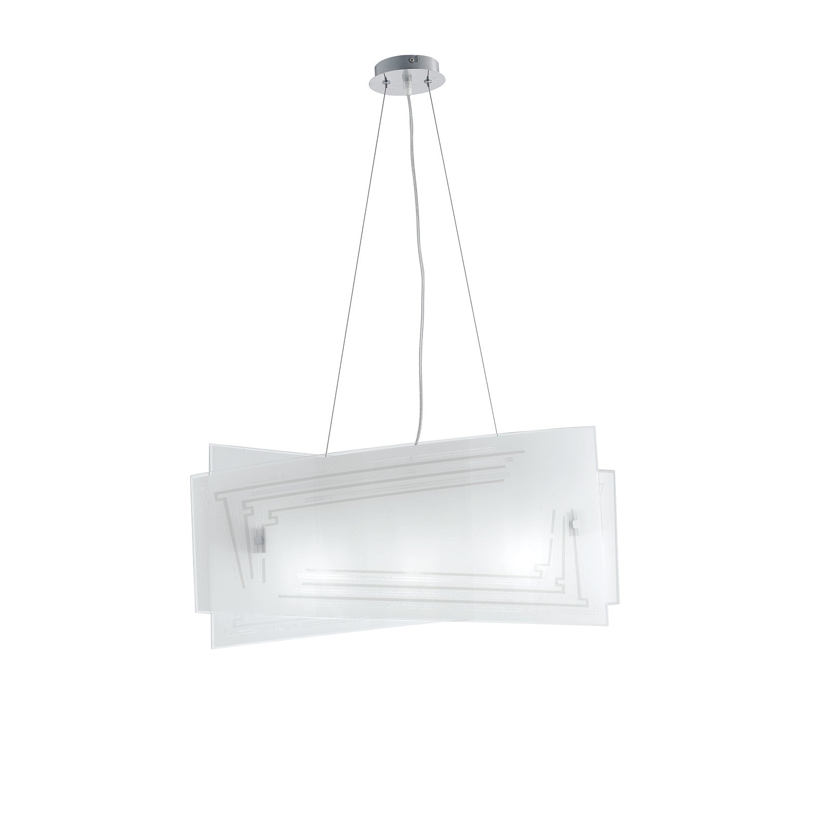 SOSPENSIONE CONCEPT BIANCA 4XE27 60X20X130CM - Luce Ambiente e Design