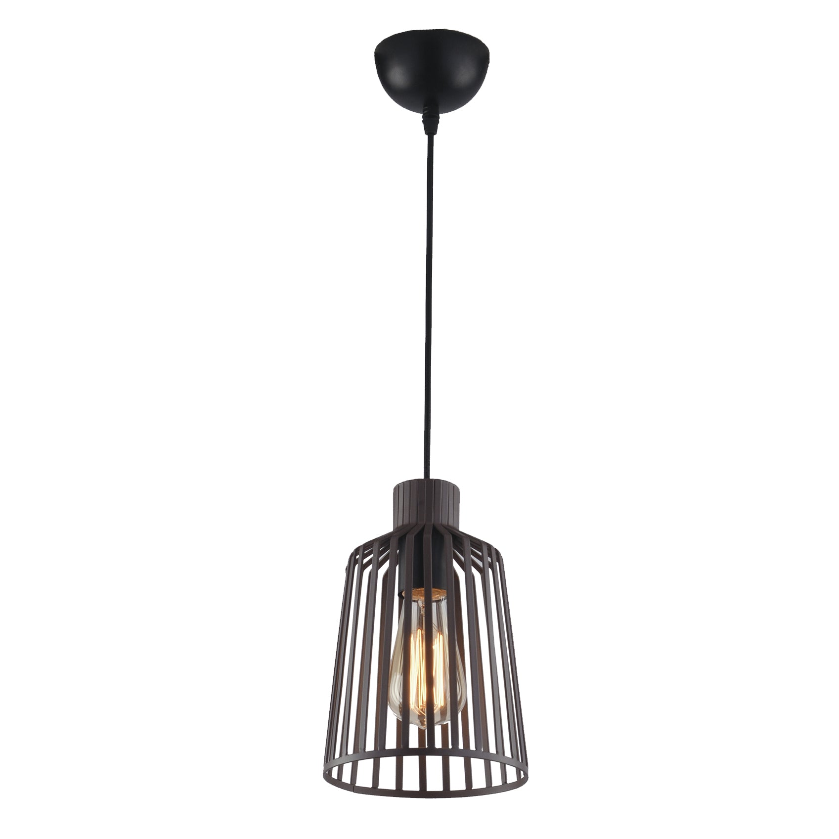 SOSPENSIONE DAYTON BRONZO 1XE27 16X16X126,4CM - Luce Ambiente e Design