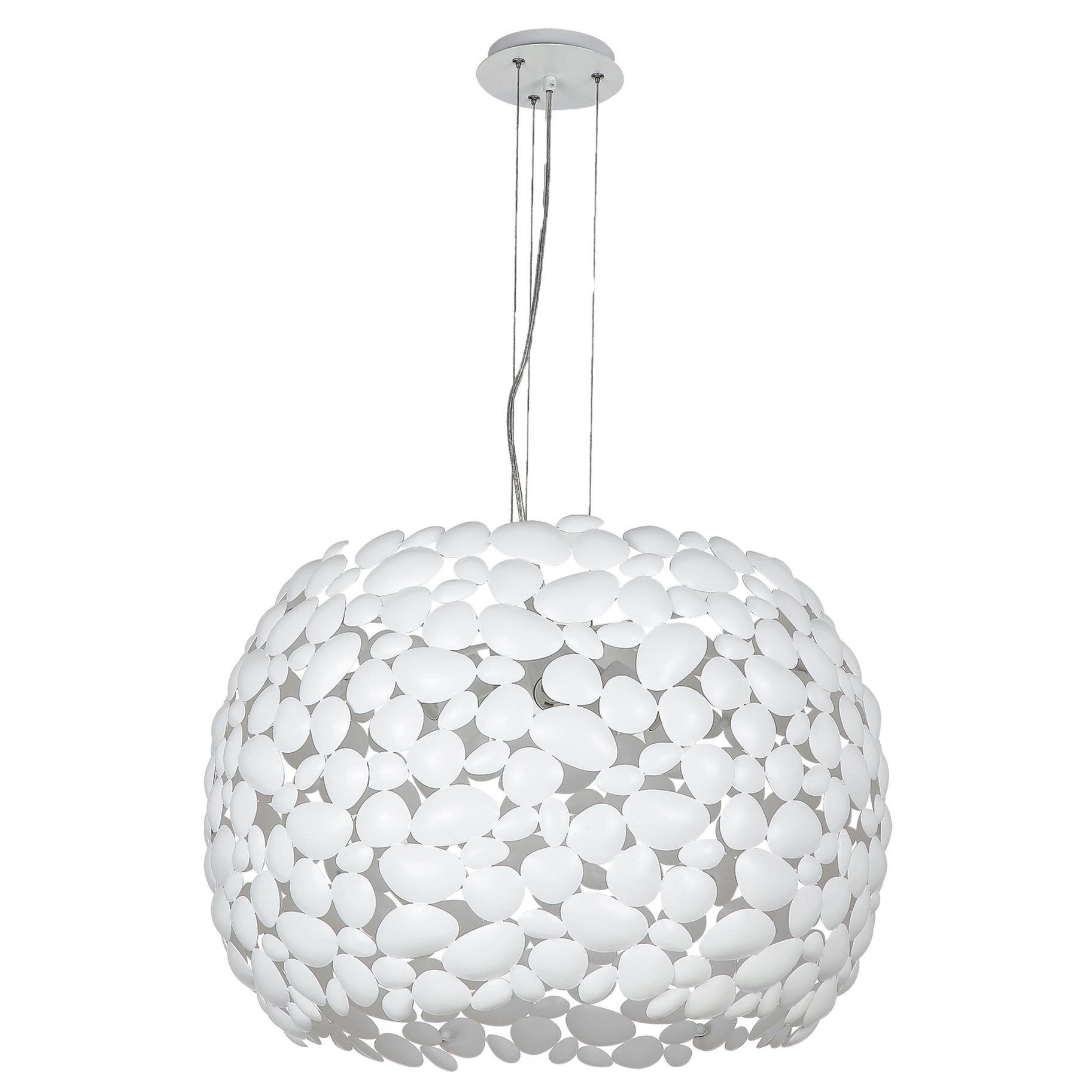 SOSPENSIONE DIONISO BIANCA 5XE27 65X65X147CM - Luce Ambiente e Design