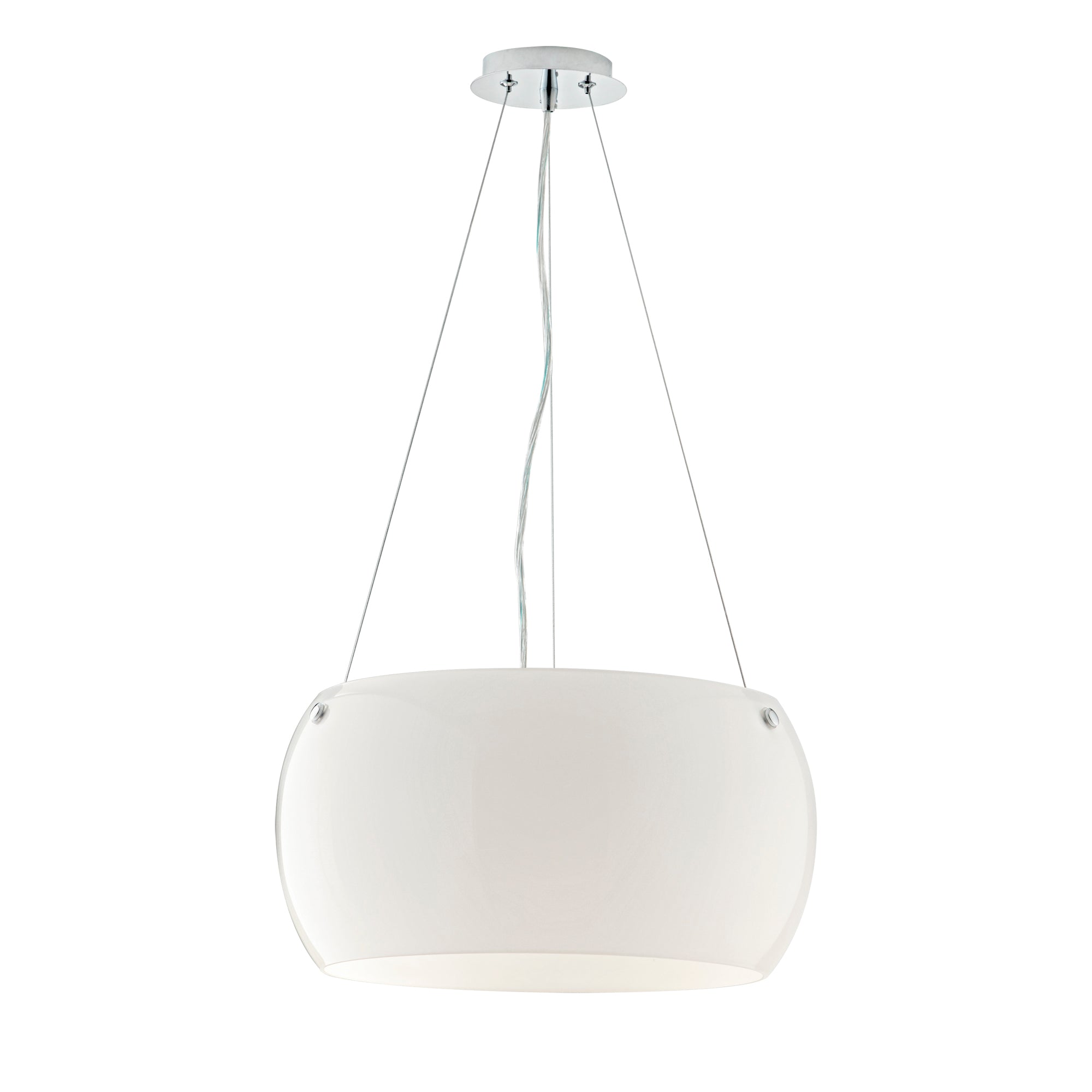 SOSPENSIONE EQUATORE CROMO/BIANCA 3XE27 40XX40X120CM - Luce Ambiente e Design