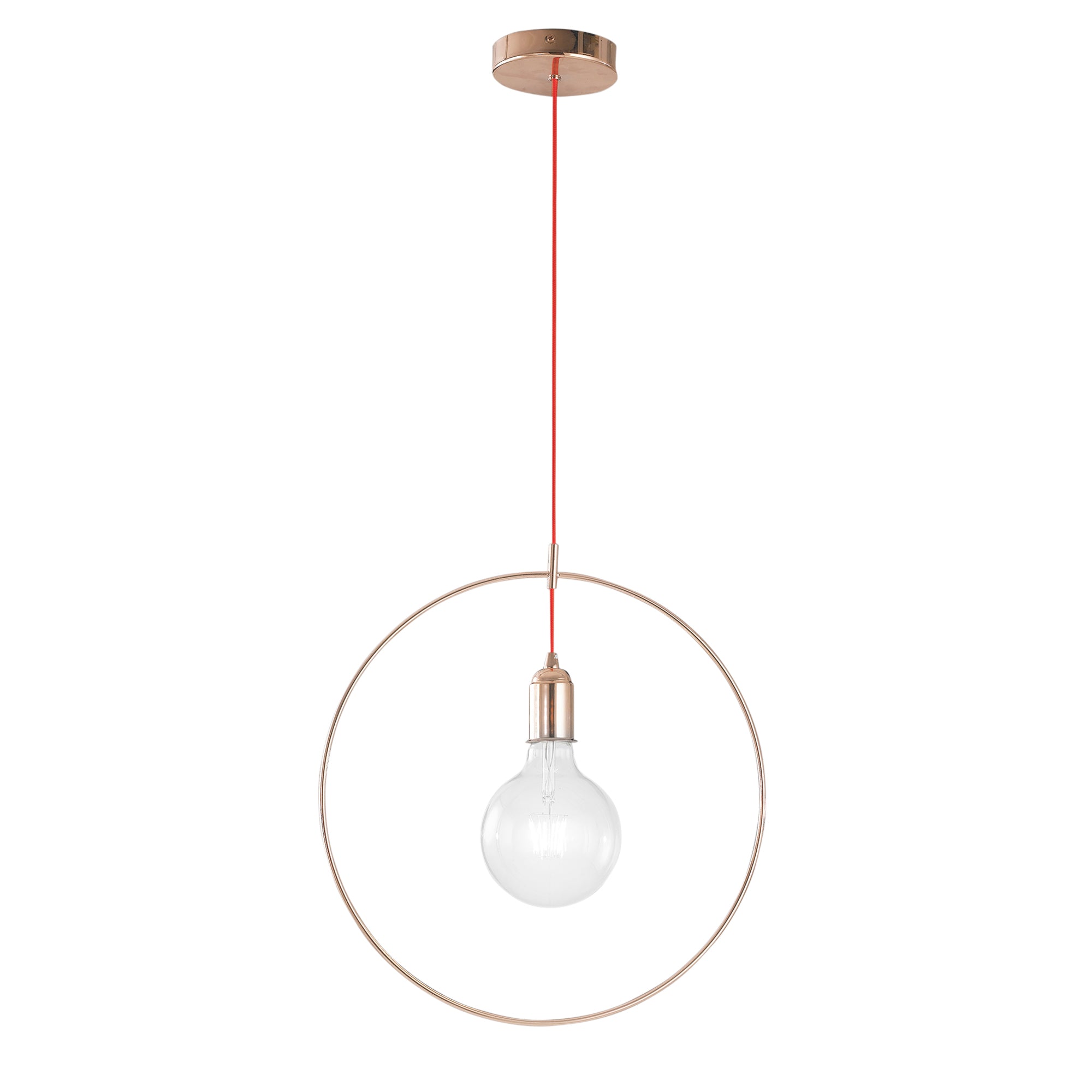 SOSPENSIONE FRIDA ORO ROSA/ROSSO 1XE27 40X40X120CM - Luce Ambiente e Design