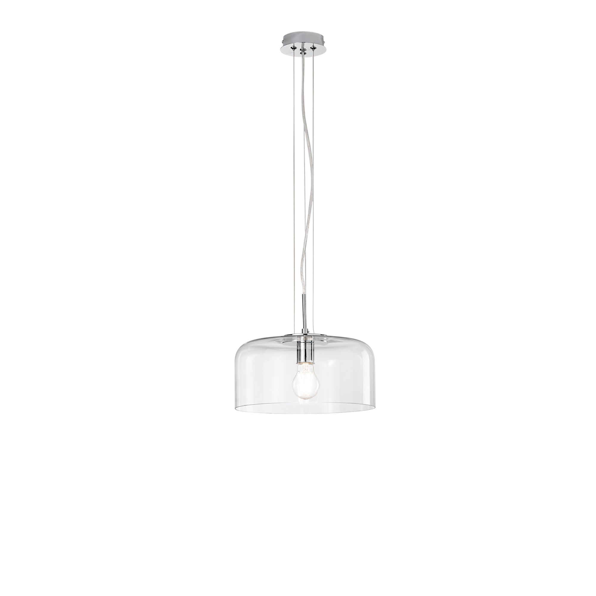 SOSPENSIONE TRASPARENTE 1XE27 30X30X150CM - Luce Ambiente e Design