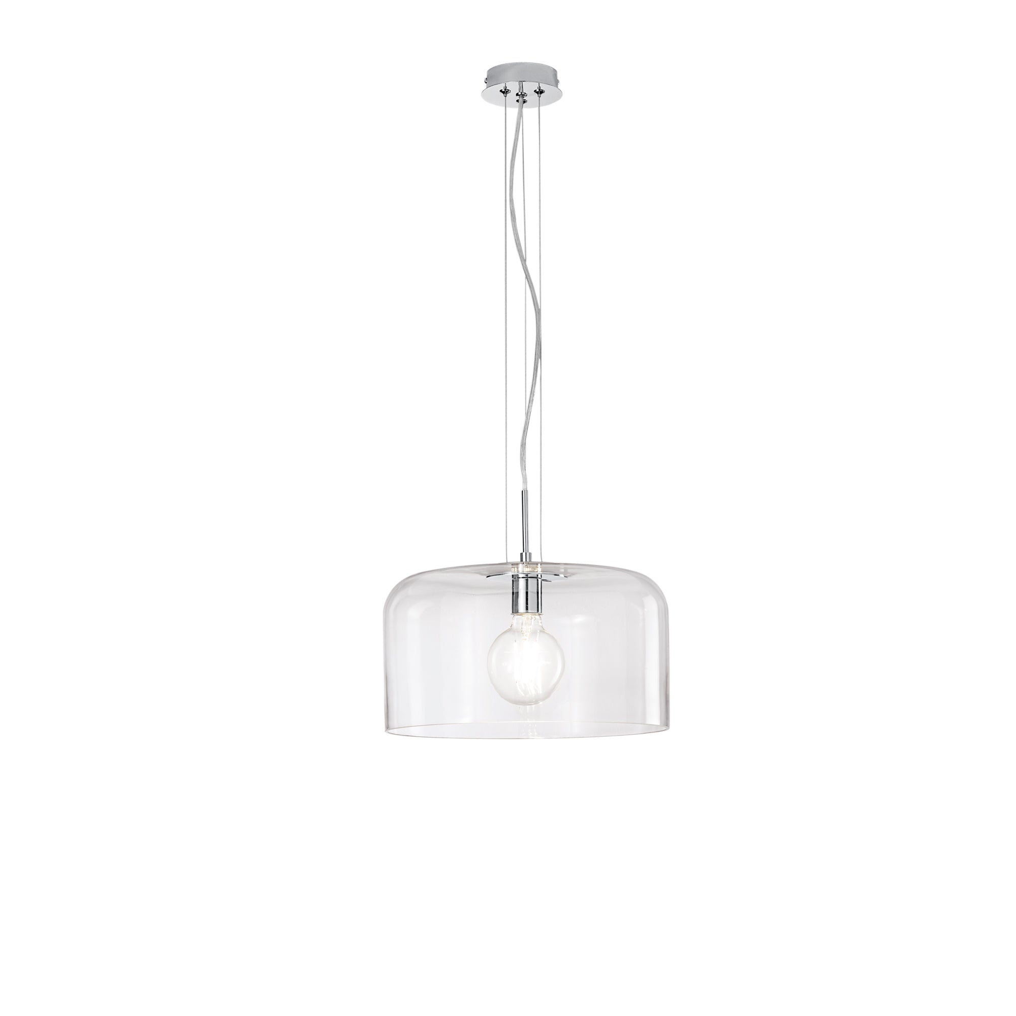 SOSPENSIONE GIBUS TRASPARENTE 1XE27 35X35X150CM - Luce Ambiente e Design