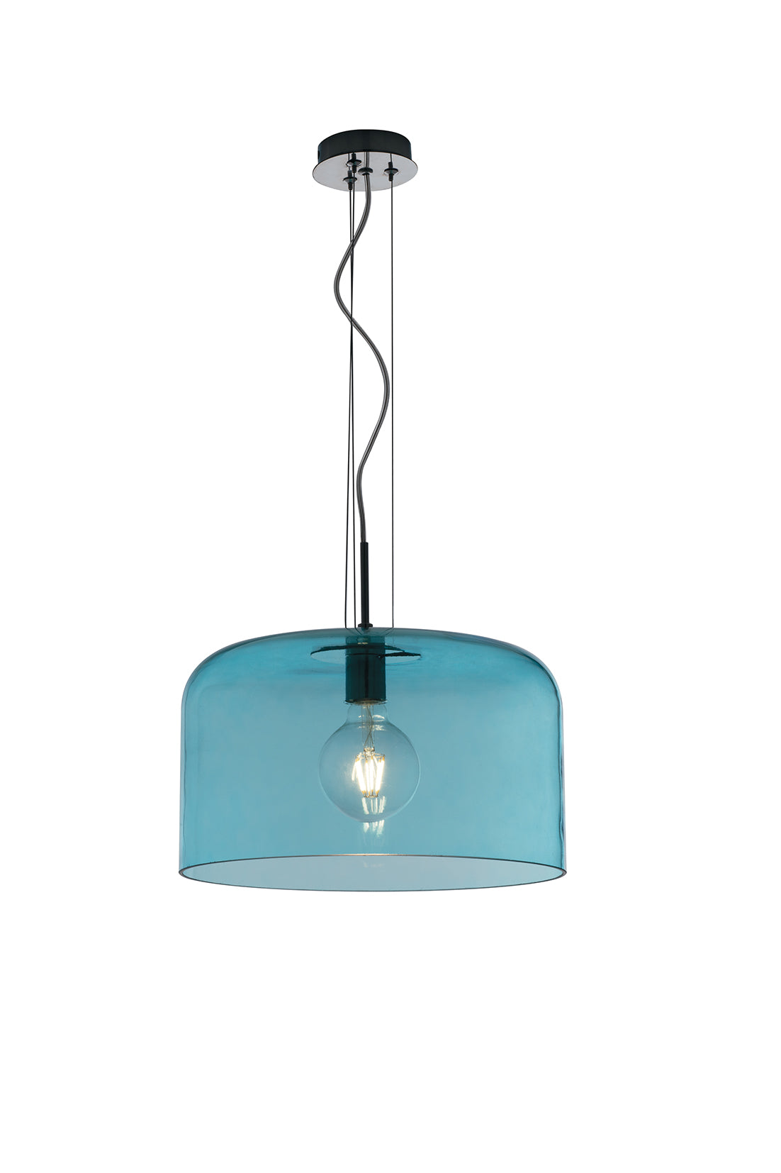 SOSPENSIONE GIBUS TURCHESE 1XE27 40X40X150CM - Luce Ambiente e Design