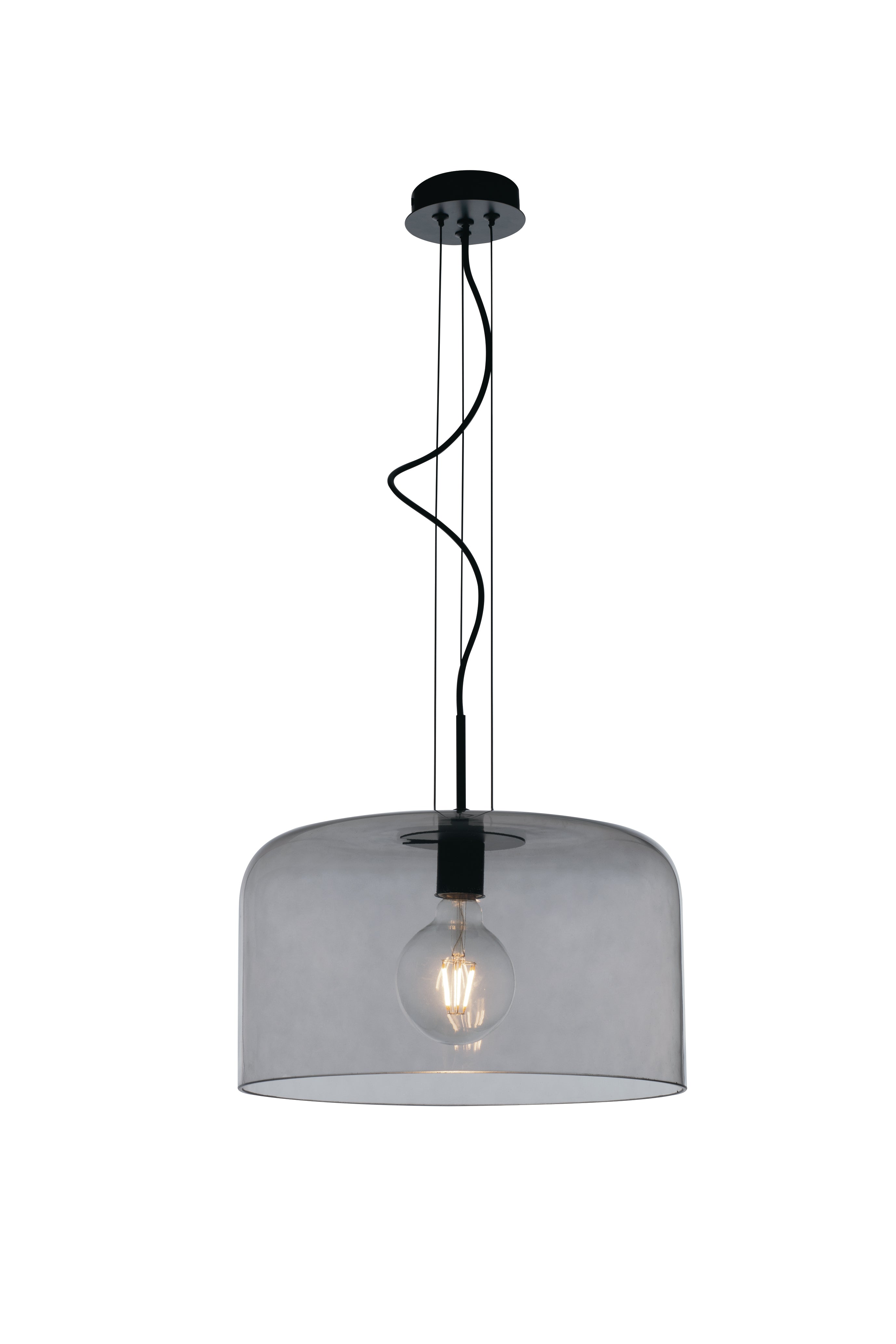 SOSPENSIONE GIBUS FUME' 1XE27 40X40X150CM - Luce Ambiente e Design