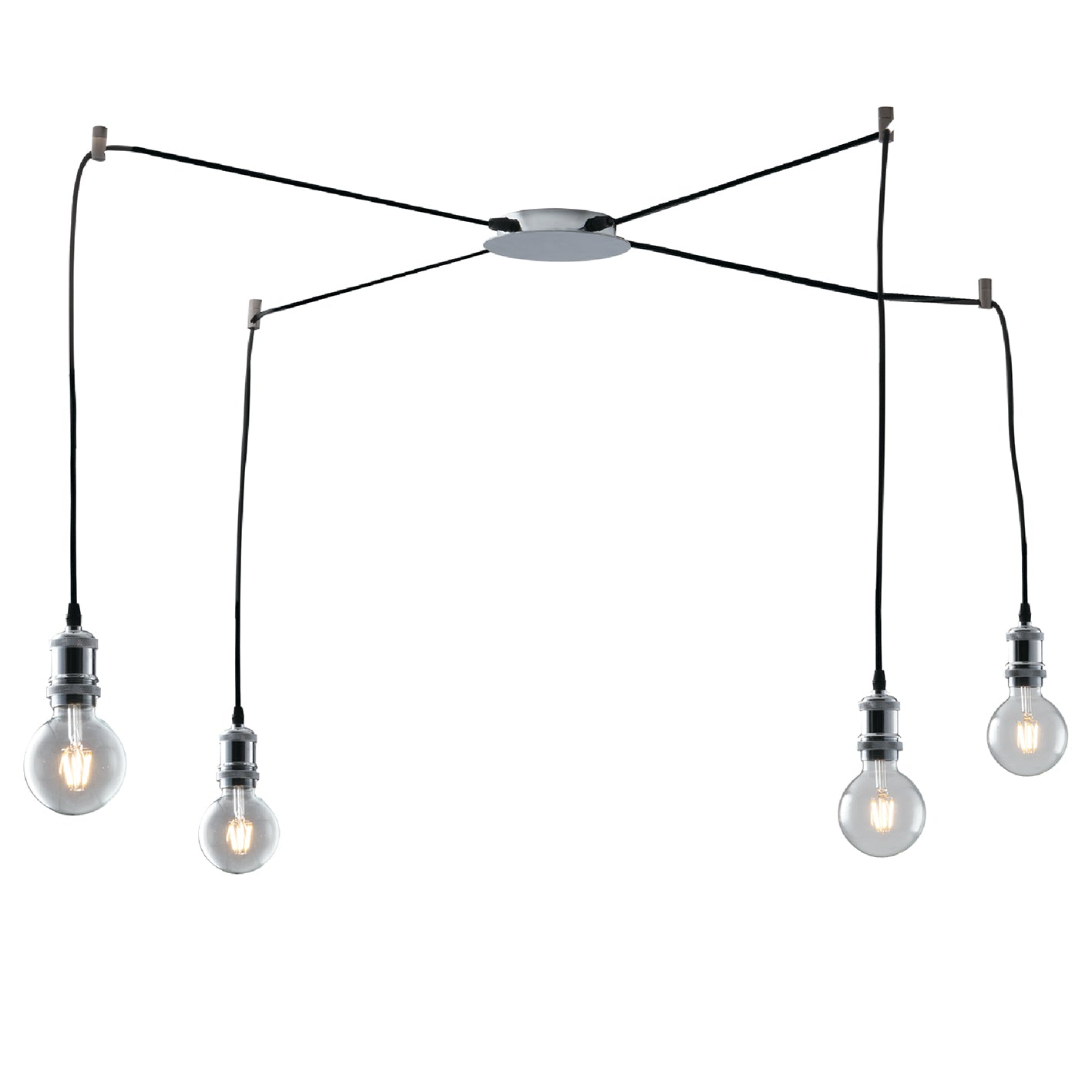 SOSPENSIONE GROOVE CROMO 4XE27 250CM - Luce Ambiente e Design