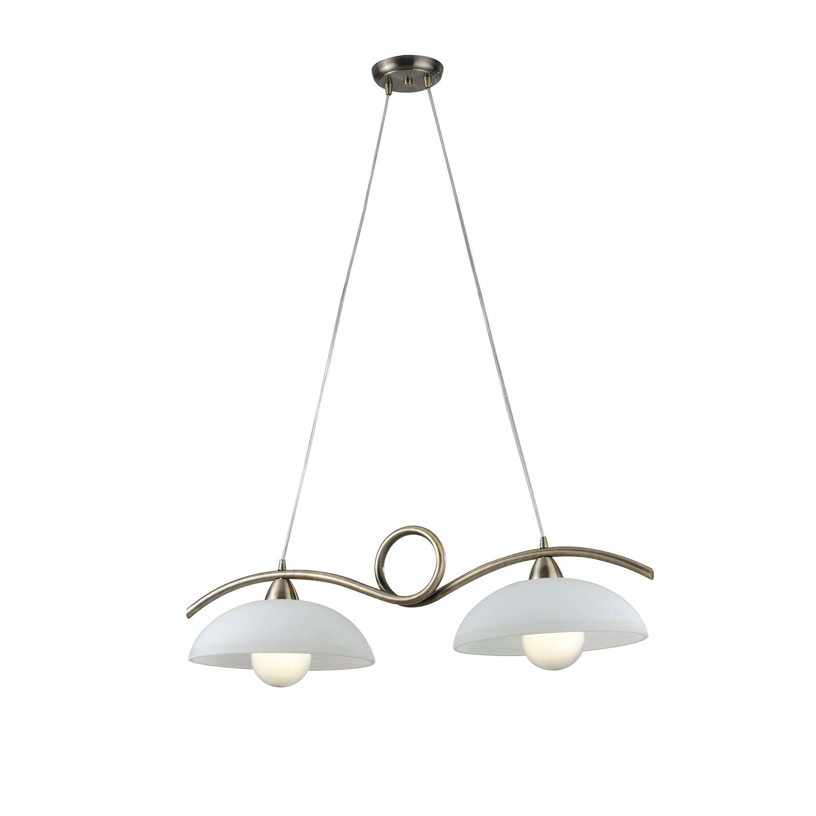 SOSPENSIONE HALLEY BRUNITA 2XE27 76X30X110CM - Luce Ambiente e Design
