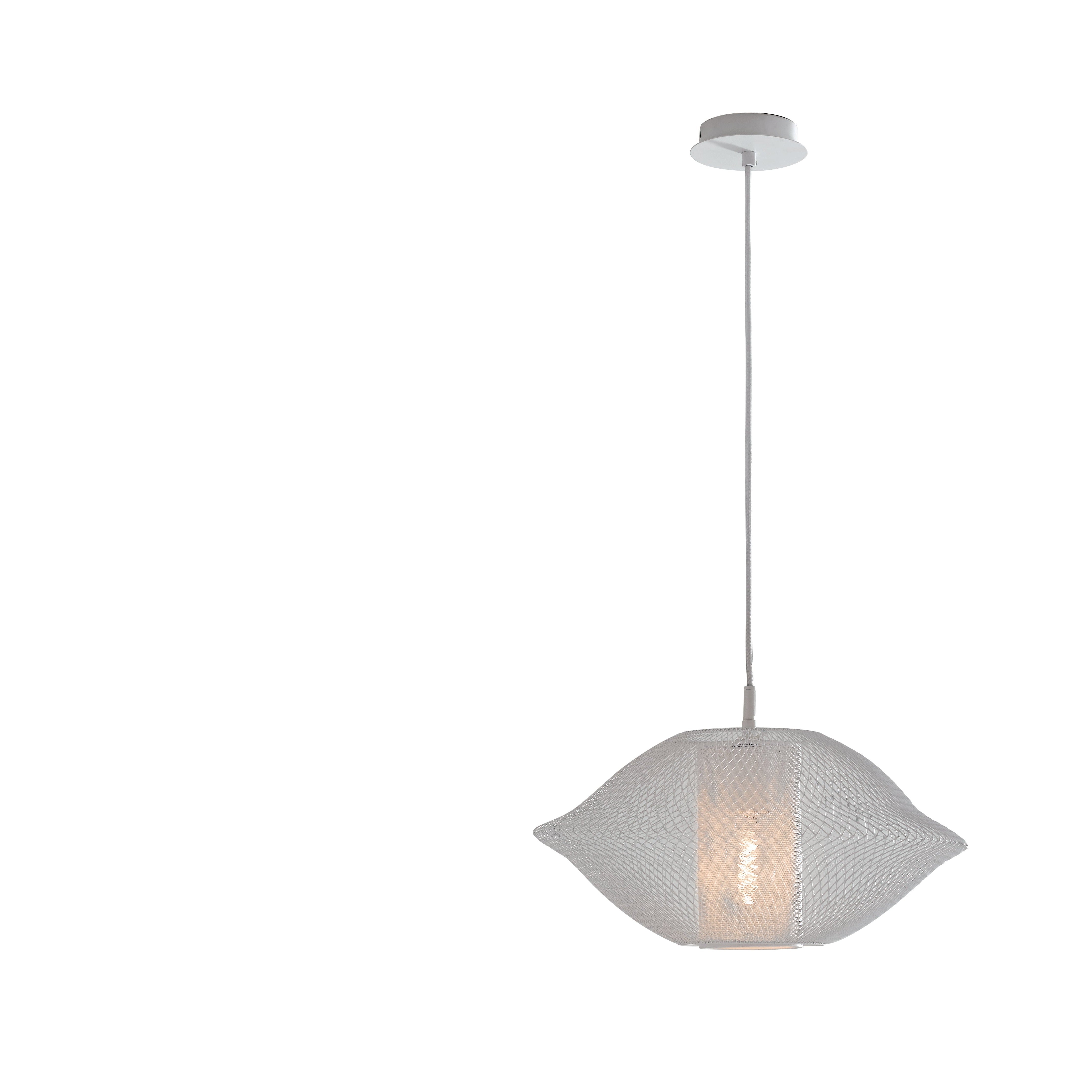 SOSPENSIONE HAREM BIANCA 1XE27 40XX40X150CM - Luce Ambiente e Design