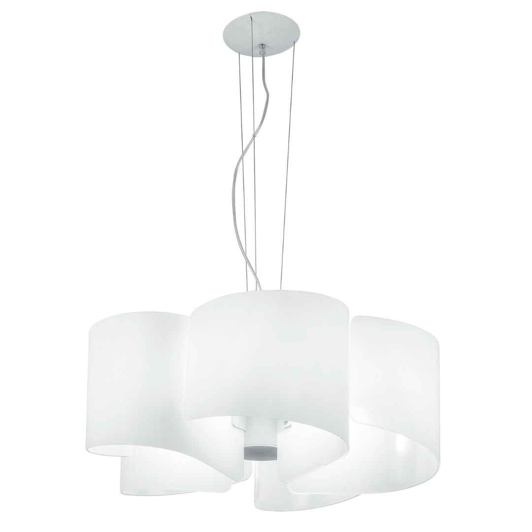 SOSPENSIONE IMAGINE BIANCA 5XE27 63X120CM - Luce Ambiente e Design