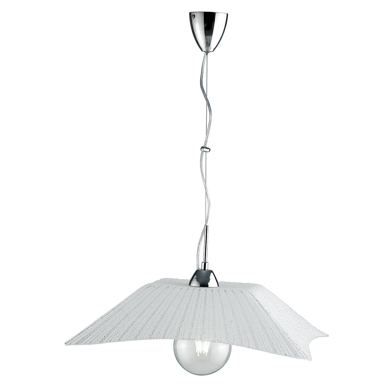 SOSPENSIONE ISIDE DIAMANTATO 1XE27 50X50X120CM - Luce Ambiente e Design