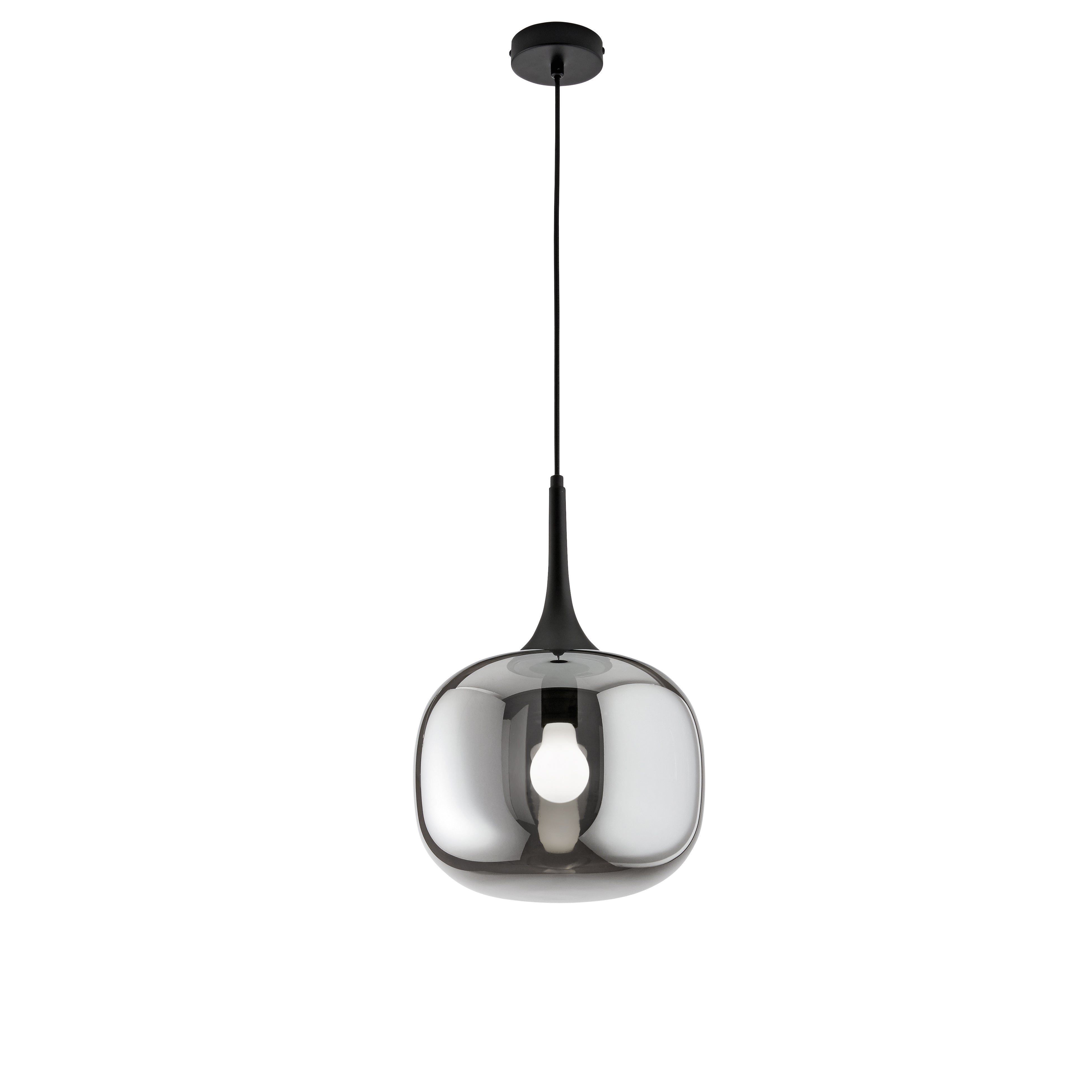 SOSPENSIONE JAIPUR FUME'/NERA 1XE27 30X30X150CM - Luce Ambiente e Design