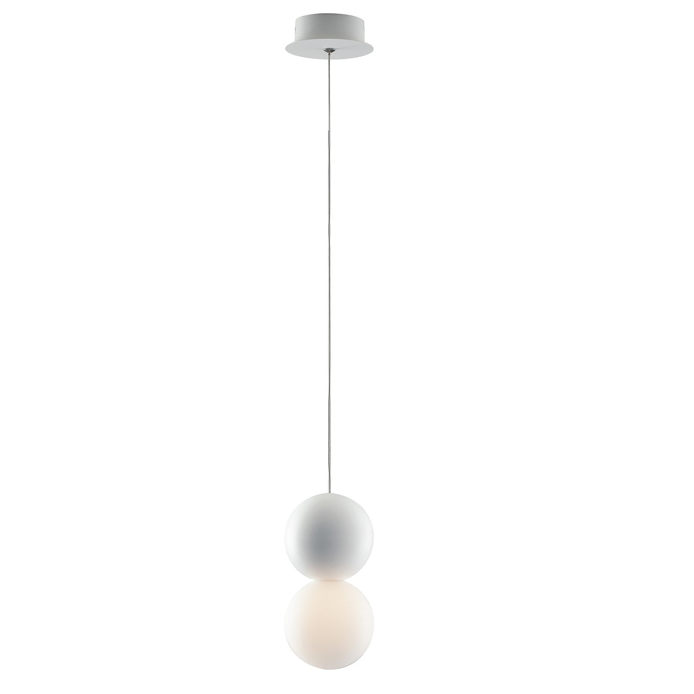 SOSPENSIONE KISS SFERICA BIANCA 1XGU9 10X120CM - Luce Ambiente e Design