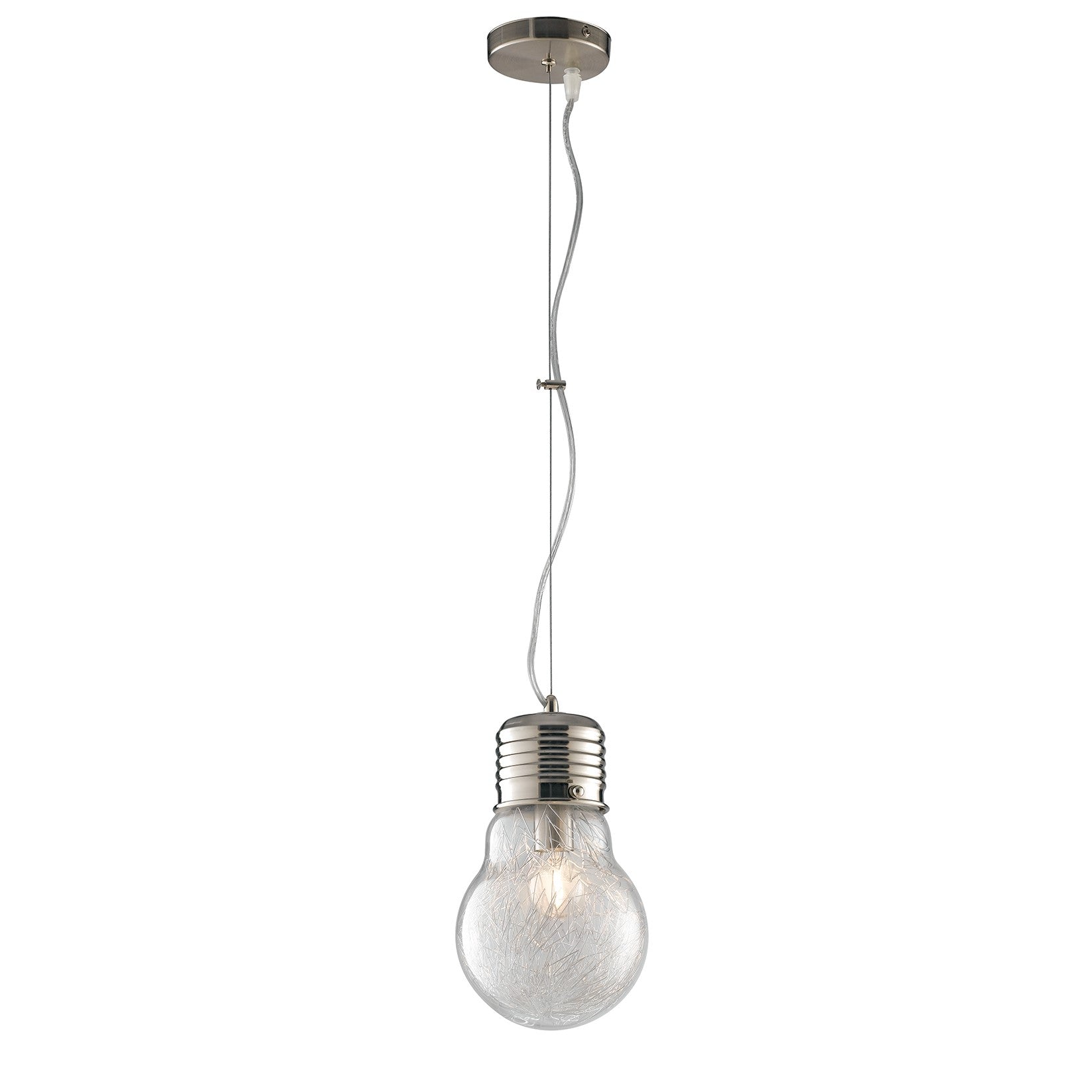 SOSPENSIONE CROMO 1XE27 15X120CM - Luce Ambiente e Design