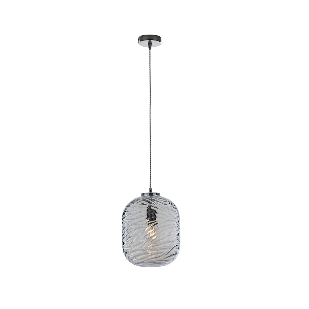 SOSPENSIONE NEREIDE ACQUAMARINA 1XE27 24,5X149,7CM - Luce Ambiente e Design