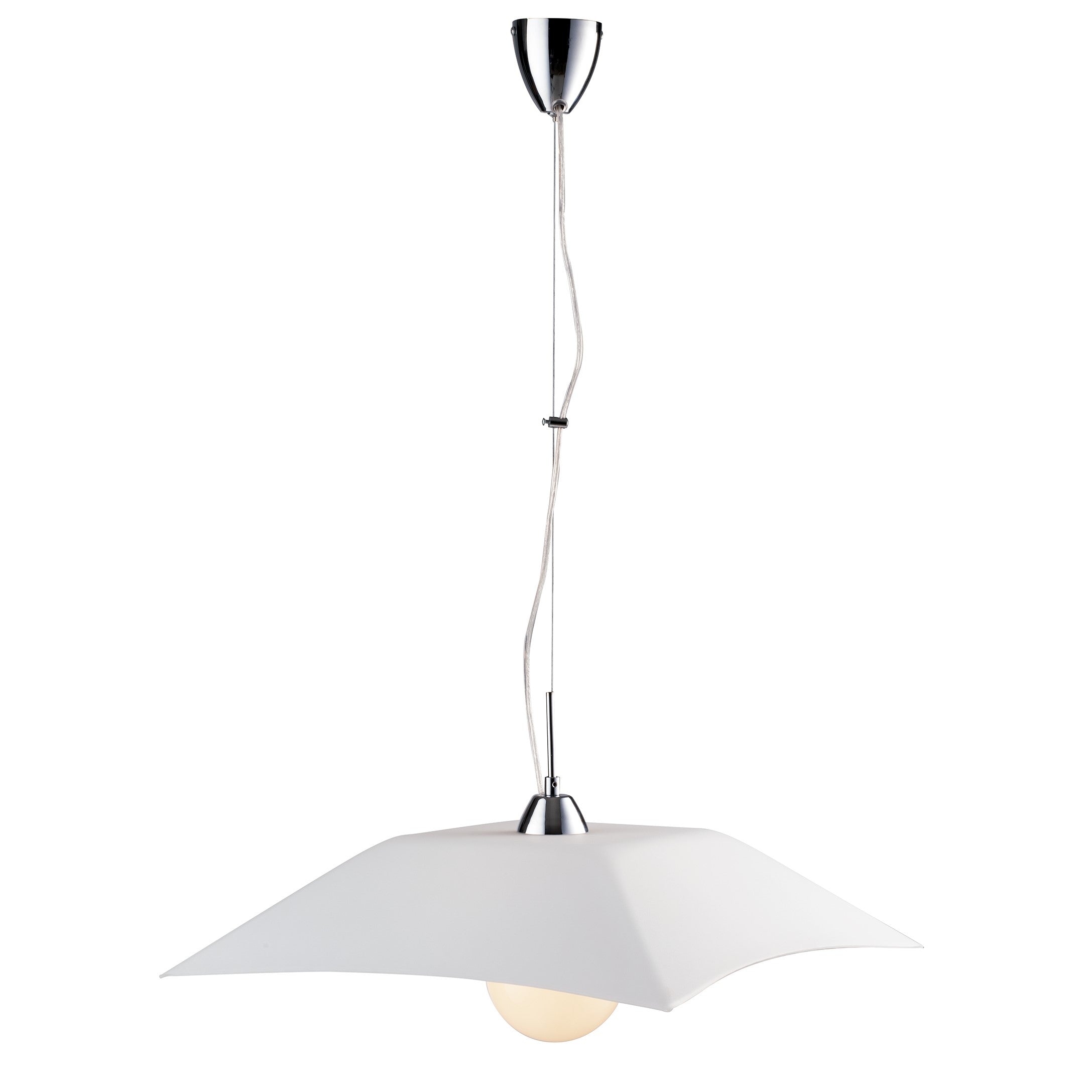 SOSPENSIONE OSIRIDE BIANCA 1XE27 50X50X120CM - Luce Ambiente e Design