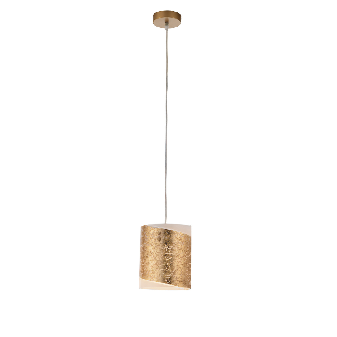 SOSPENSIONE PARIS BIANCA/ORO 1XE27 20X20X120CM - Luce Ambiente e Design