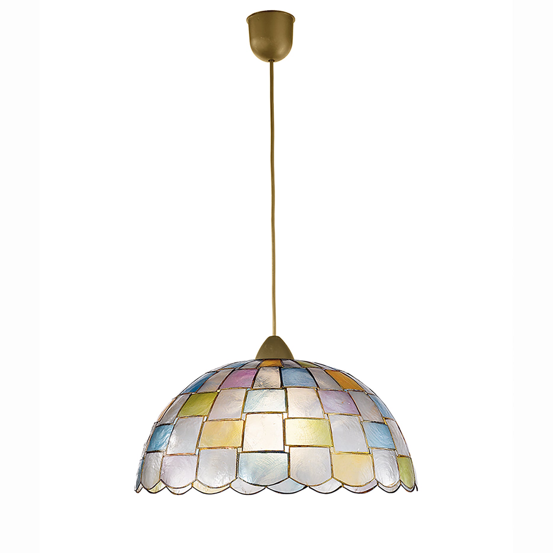 SOSPENSIONE PAULA MADREPERLA 1XE27 40X40X120CM - Luce Ambiente e Design