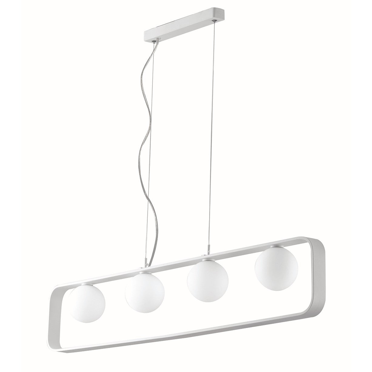 SOSPENSIONE ROXY BIANCA 4XG9 100X10X120CM - Luce Ambiente e Design