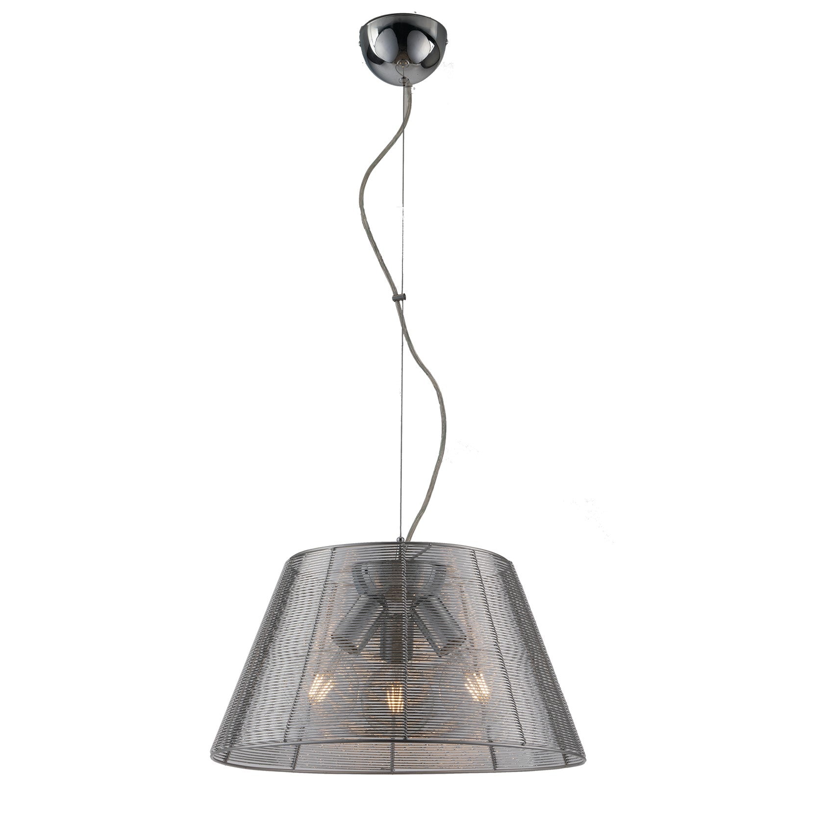 SOSPENSIONE SPRIZ SILVER 3XE27 45X27X120CM - Luce Ambiente e Design
