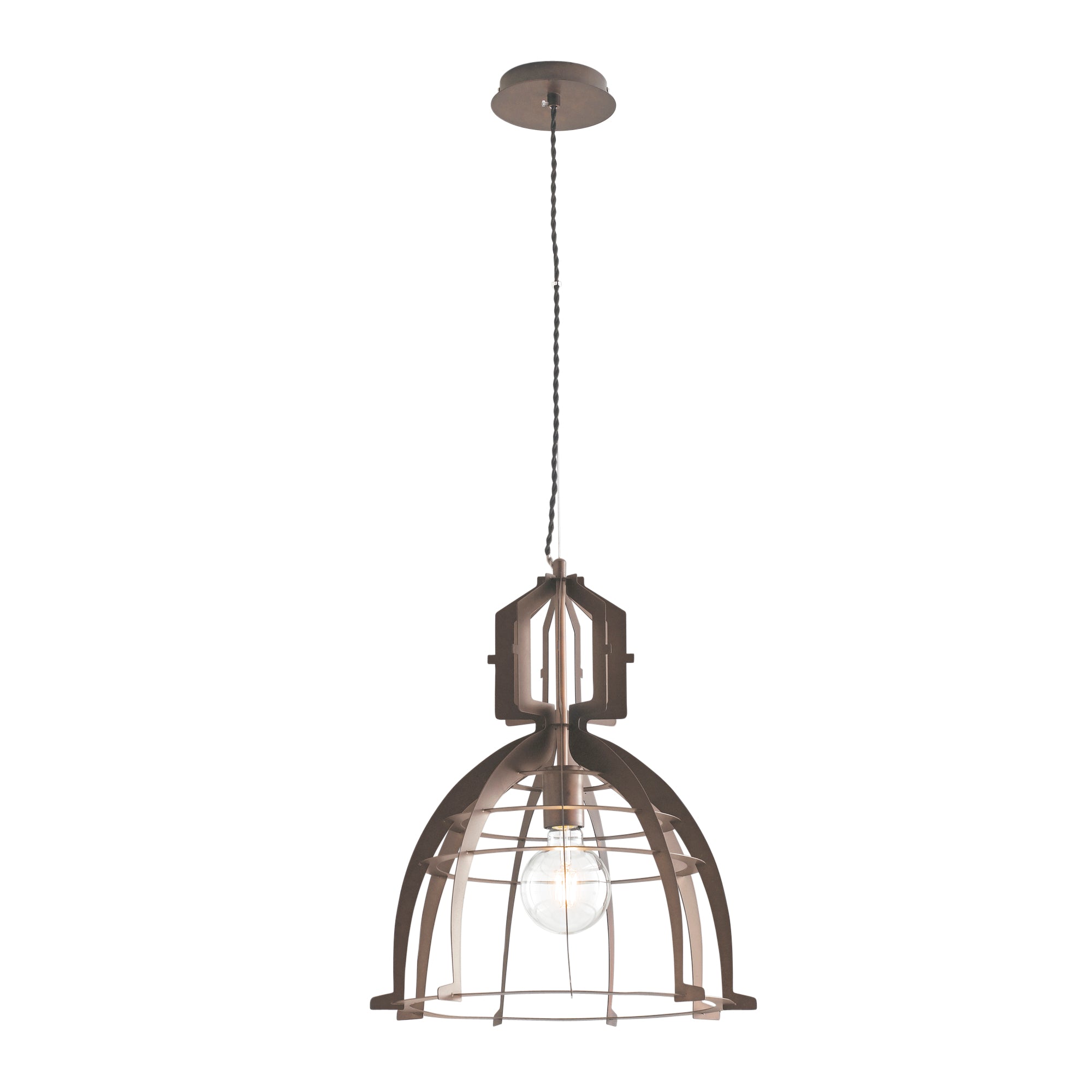 SOSPENSIONE URBAN BRONZO 1XE27 40X150CM - Luce Ambiente e Design