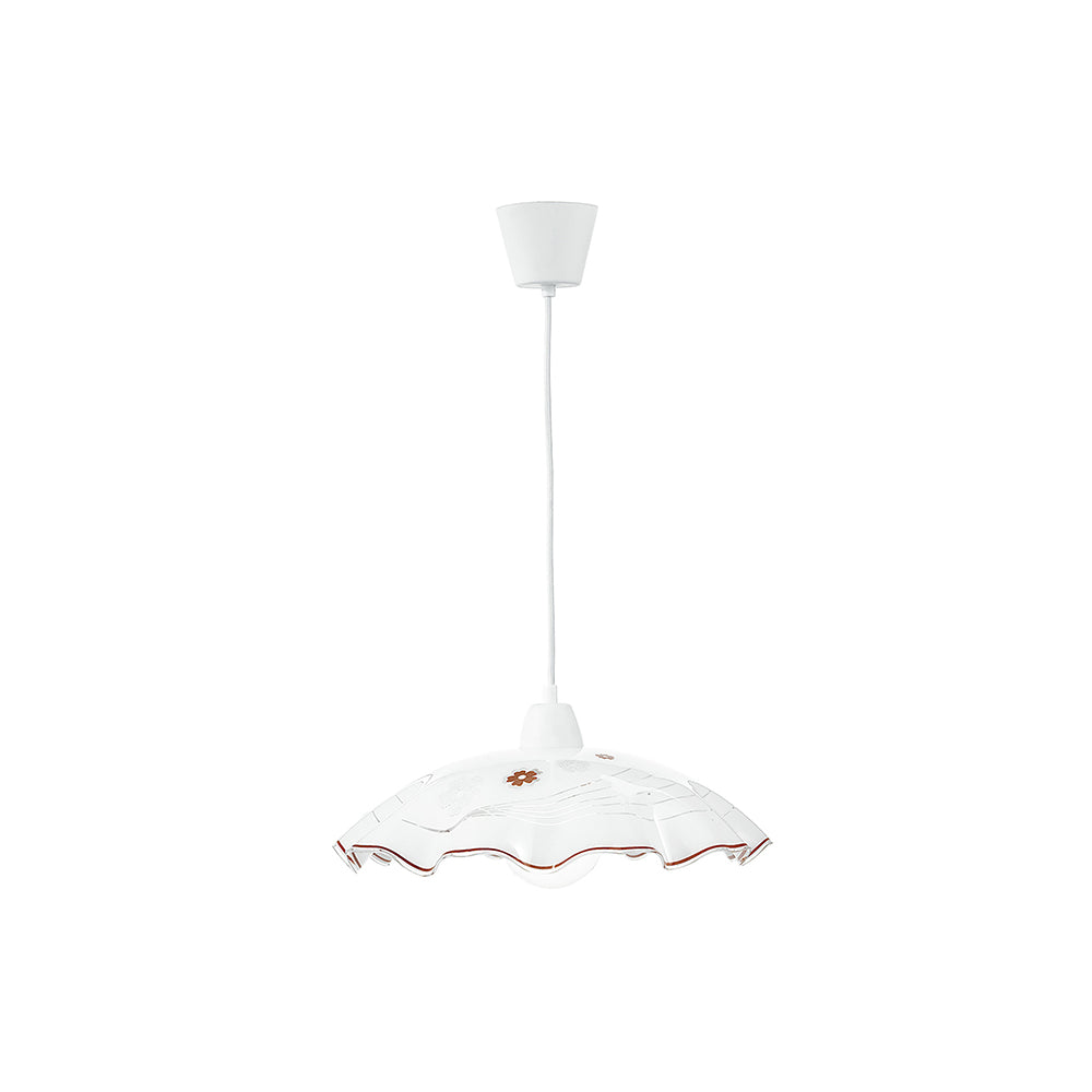 SOSPENSIONE VICTORIA BIANCA 1XE27 42X42X120CM - Luce Ambiente e Design