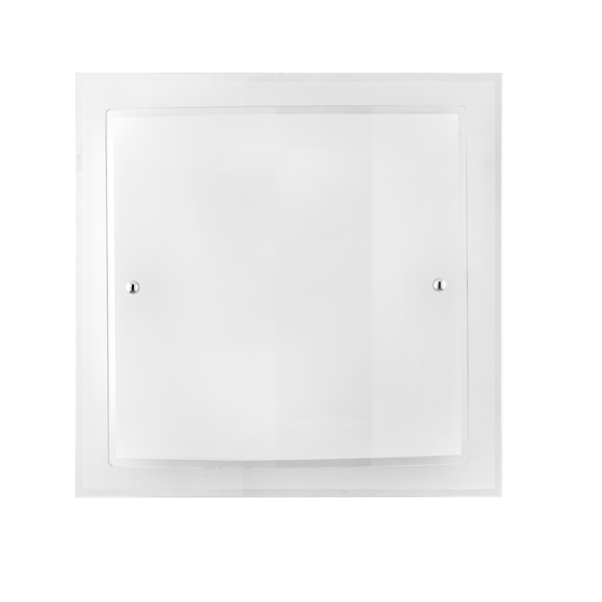 PLAFONIERA DRITTA/CURVA BIANCA 2XE27 40X11,3X40CM - Luce Ambiente e Design