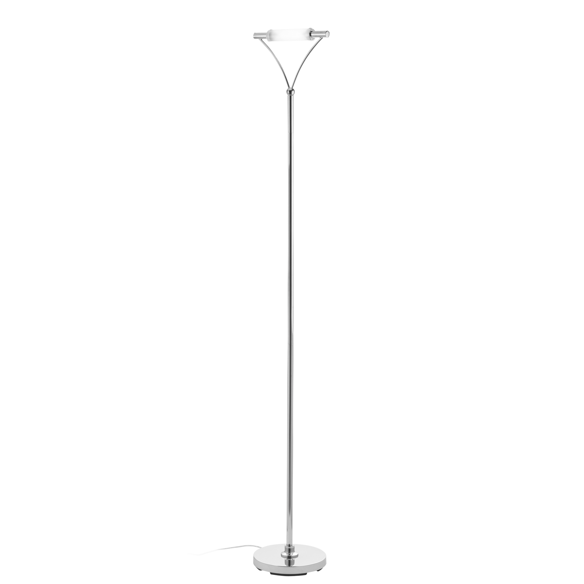ET floor lamp in chrome metal with glass diffuser - Luce Ambiente e Design