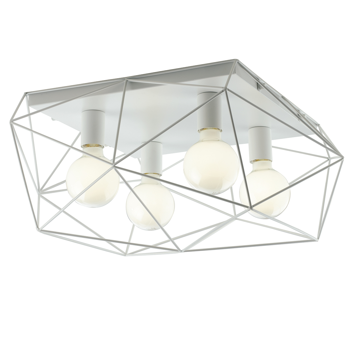 PLAFONIERA ABRAXAS BIANCA 4XE27 41,7X40X26,5CM - Luce Ambiente e Design