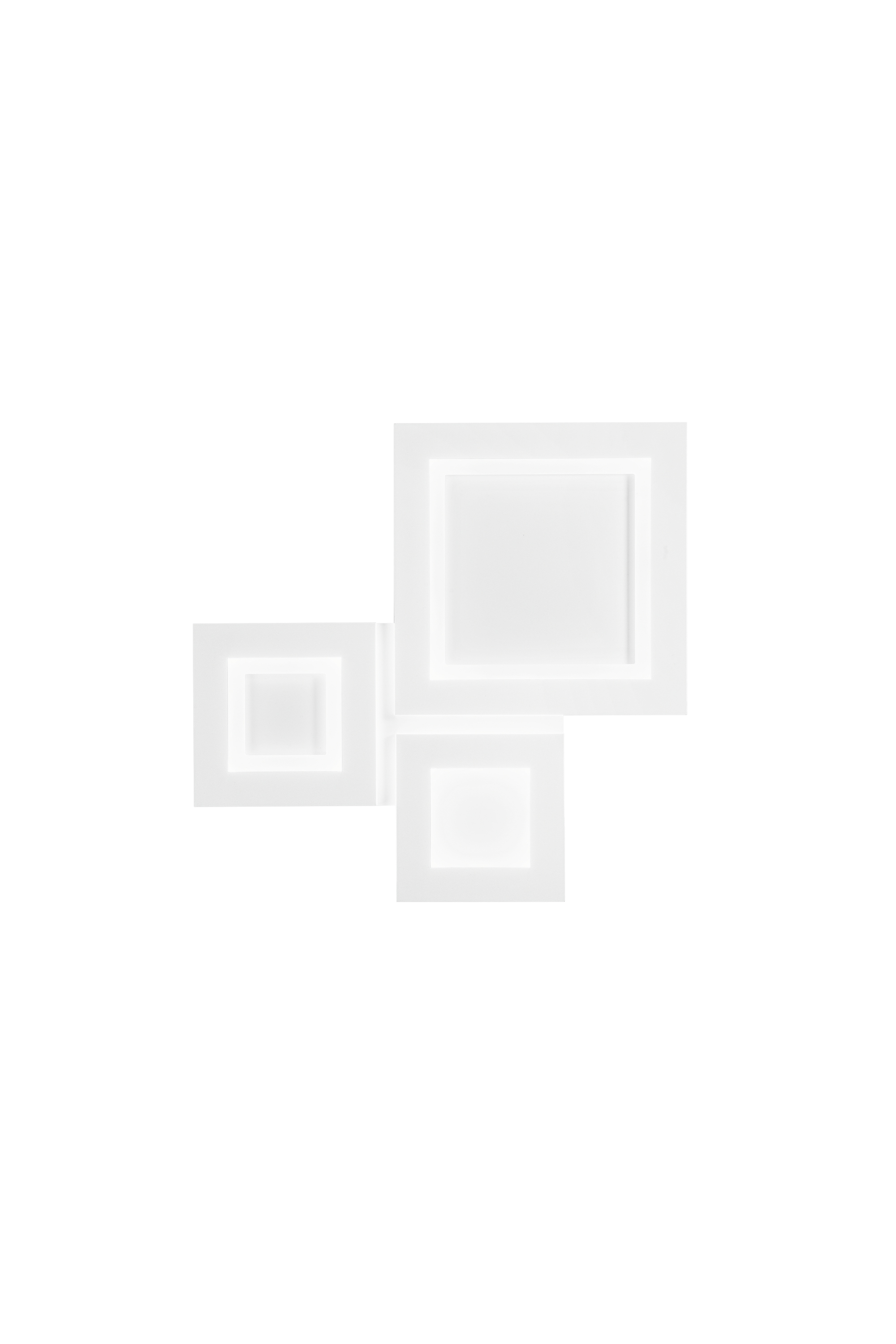 PLAFONIERA ALBERS BIANCA IN METALLO 40W CCT 3000/4000/6500K 50X48.5X4.5CM - Luce Ambiente e Design