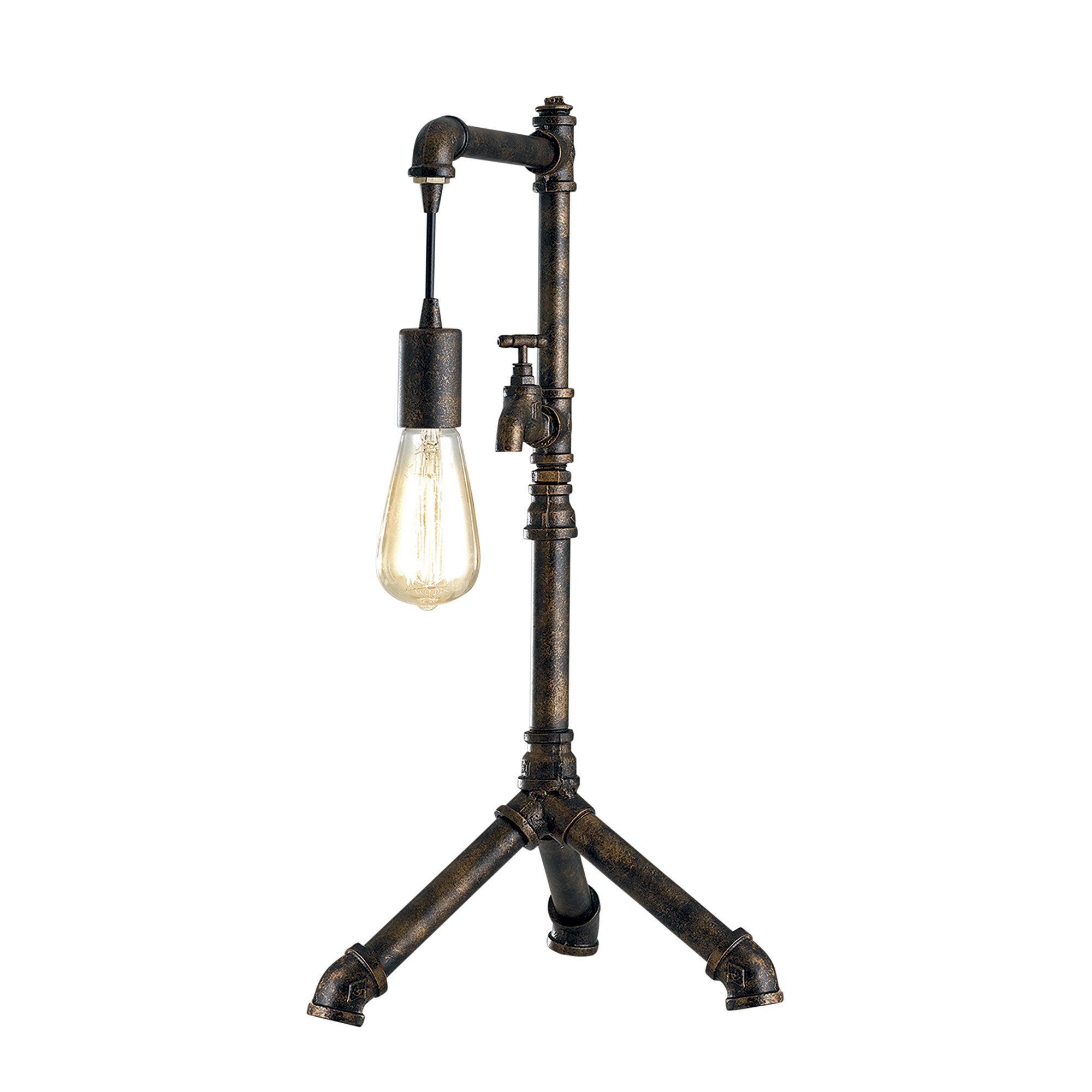 LUME AMARCORD RUGGINE 1XE27 41X30X61CM - Luce Ambiente e Design